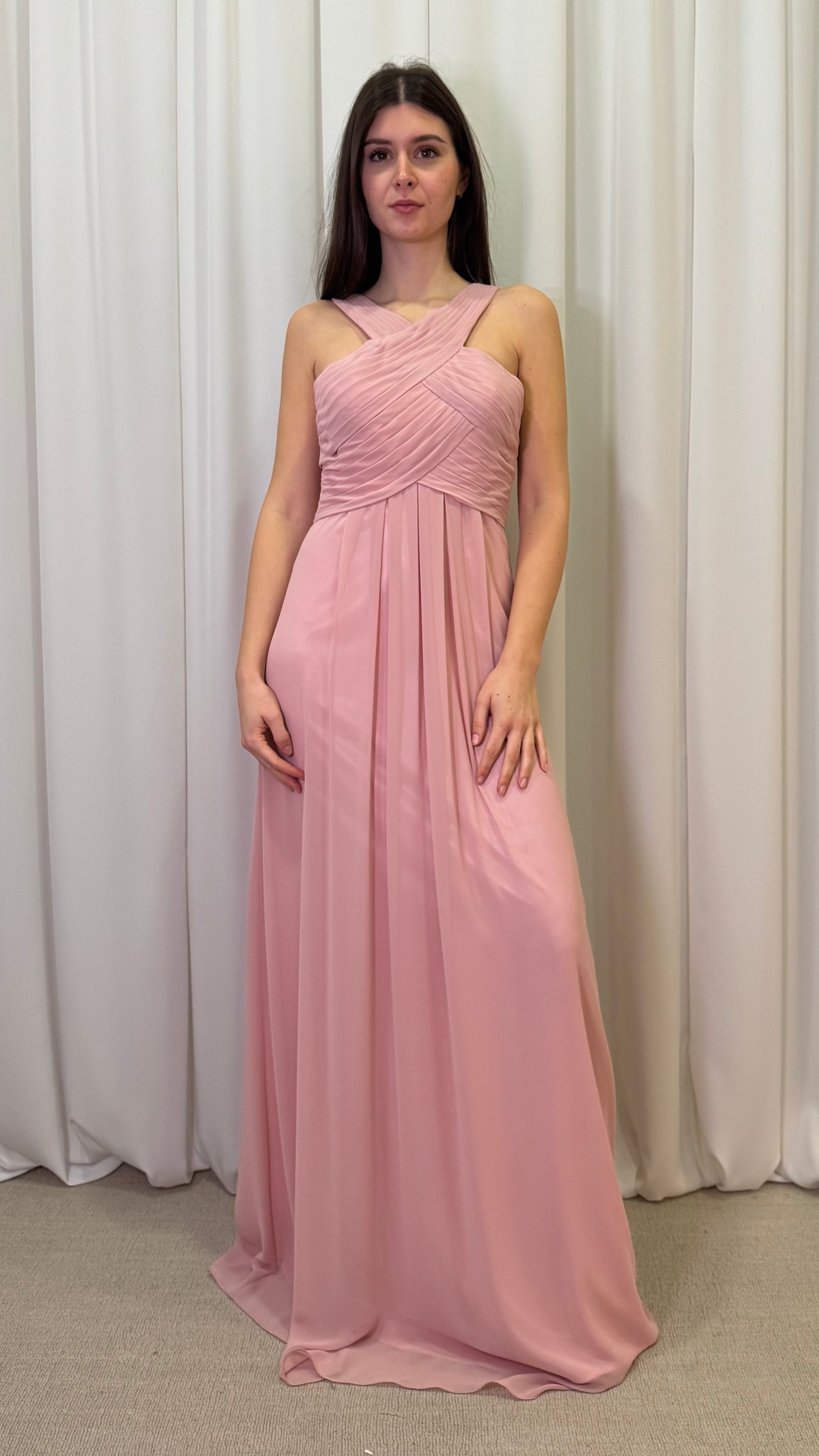 ABITO CHIFFON SCOLLO INCROCIO