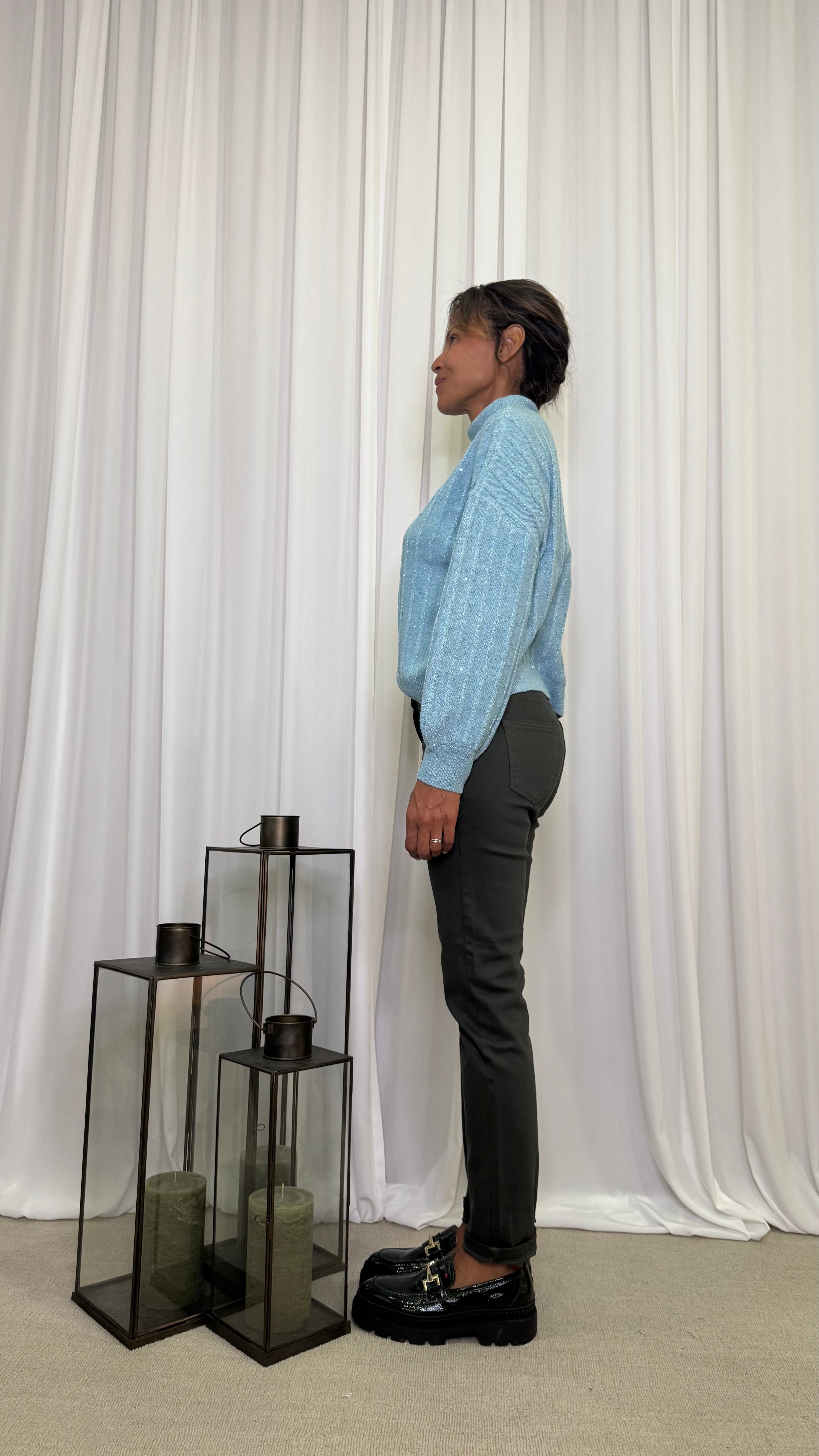 PANTALONE SLIM IN COTONE ELASTICIZZATO