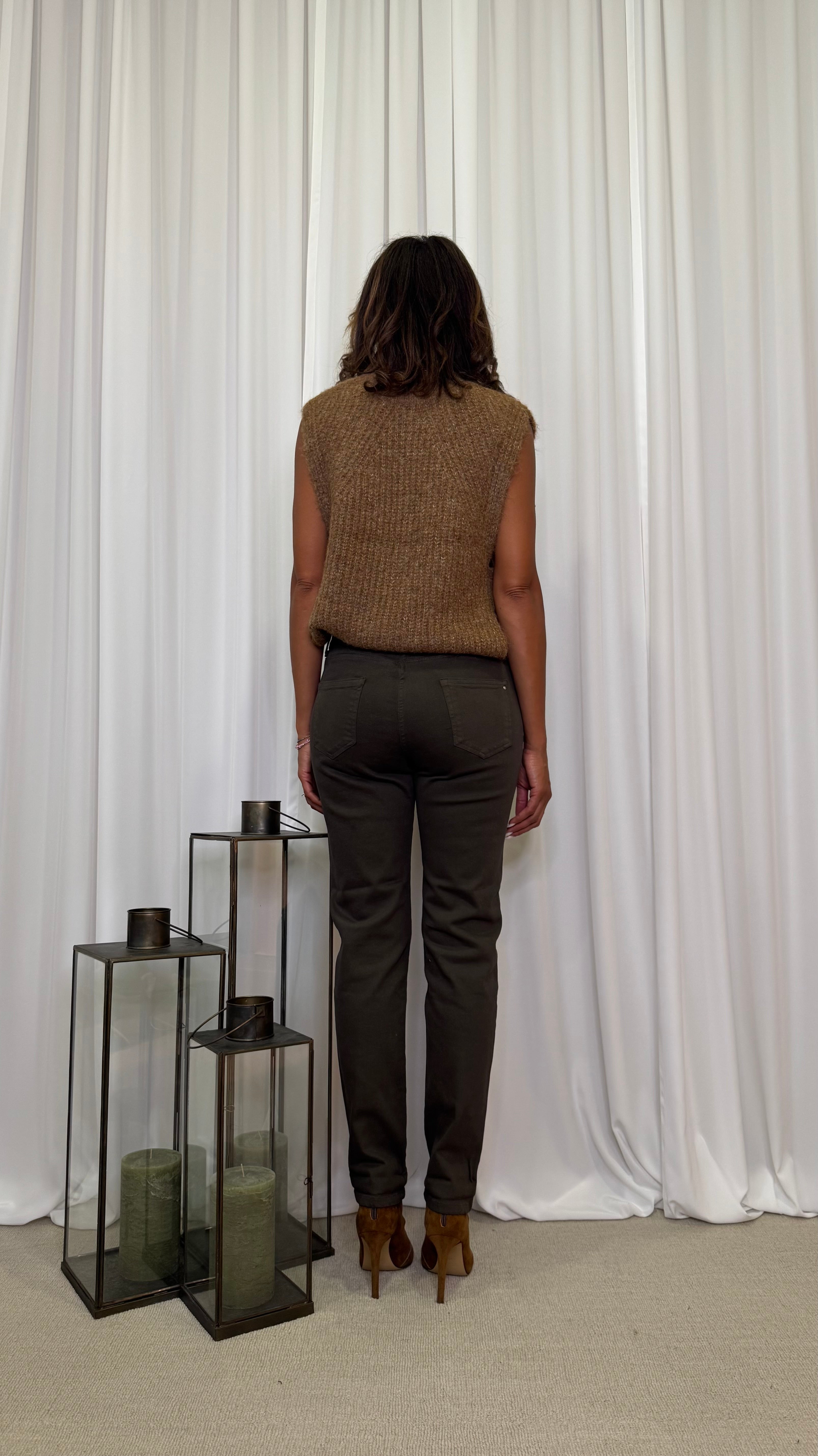 SLIM TROUSERS IN STRETCH COTTON