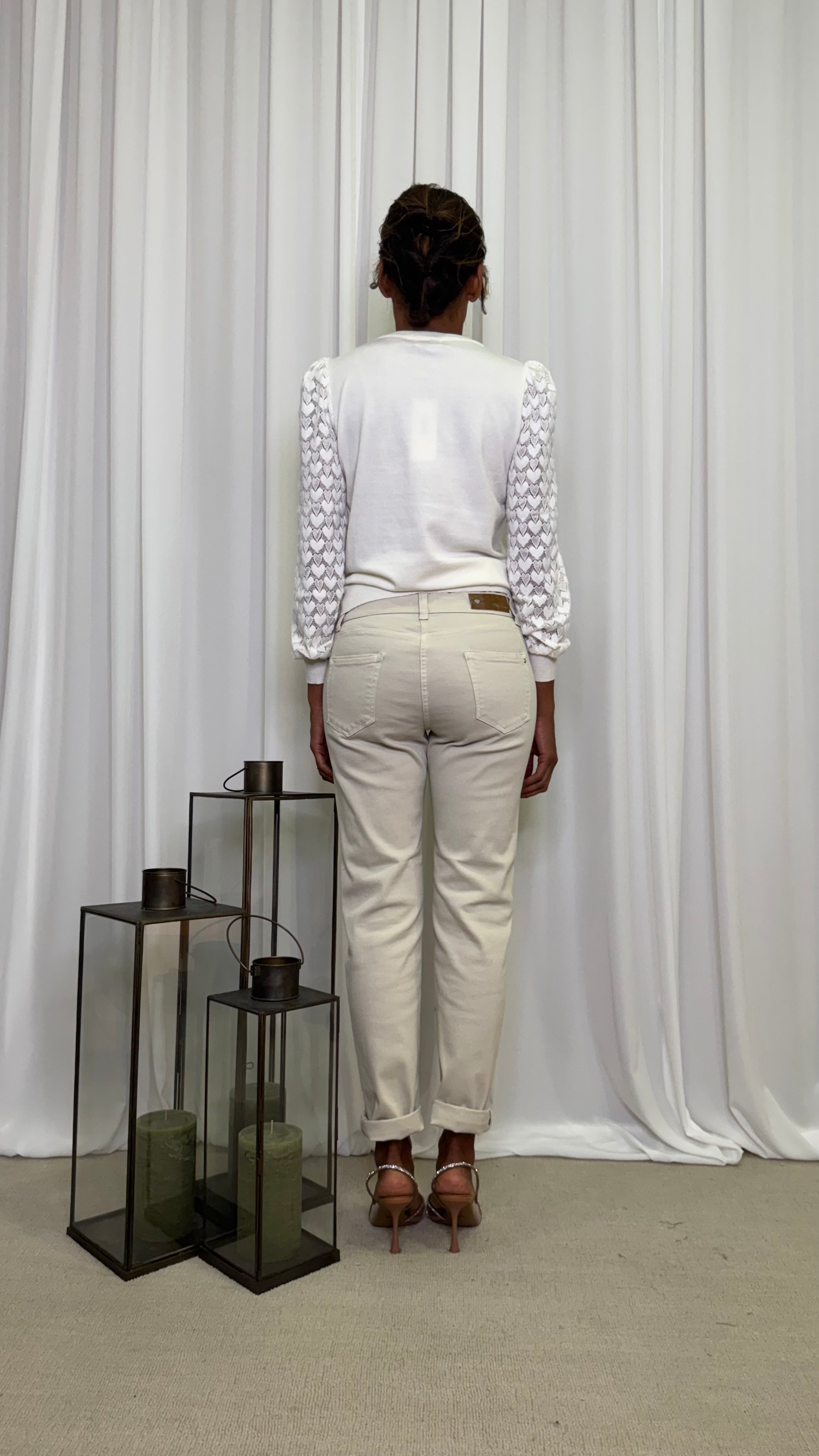 PANTALONE SLIM IN COTONE ELASTICIZZATO