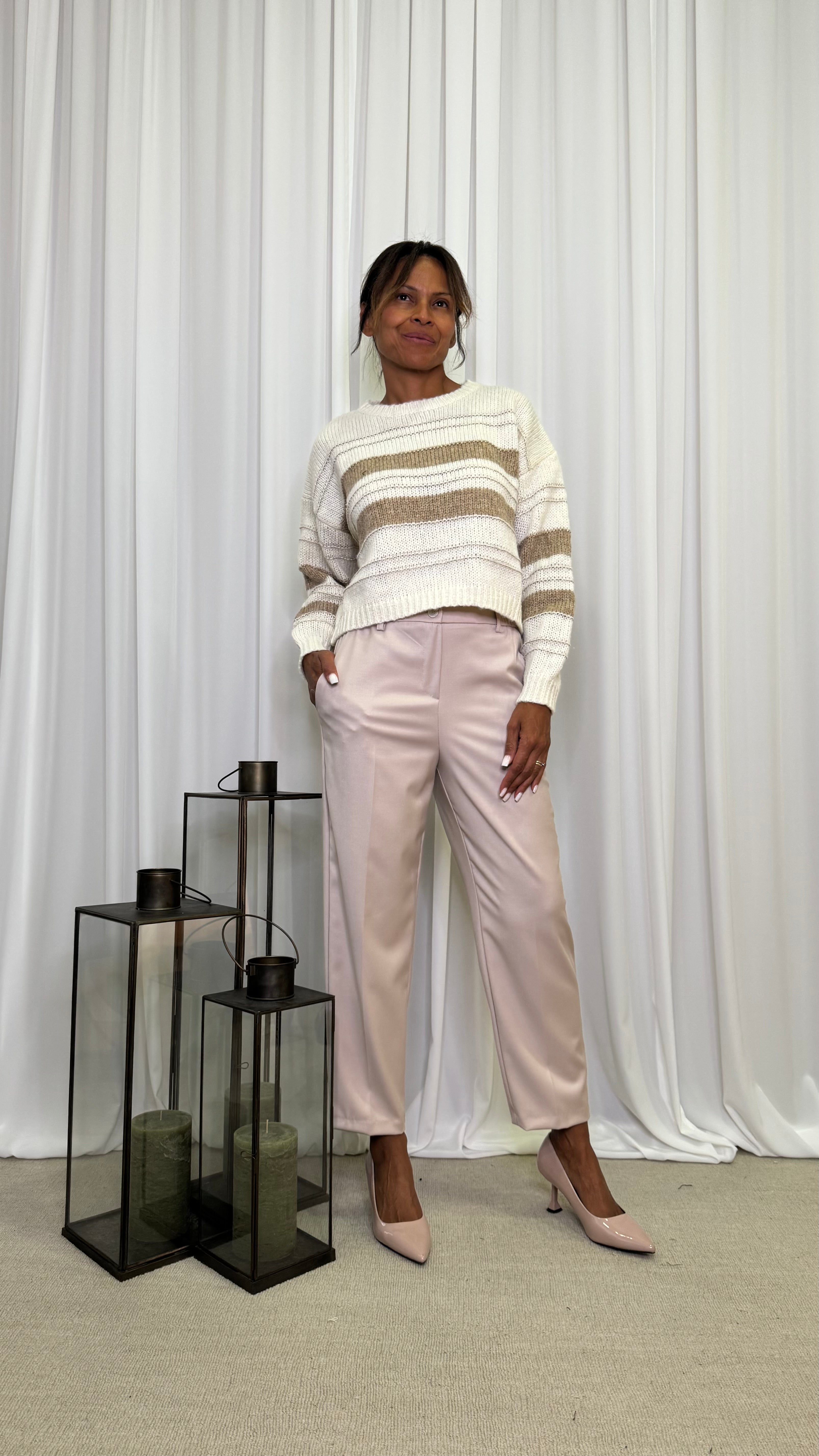 MAGLIA A RIGHE CON LUREX