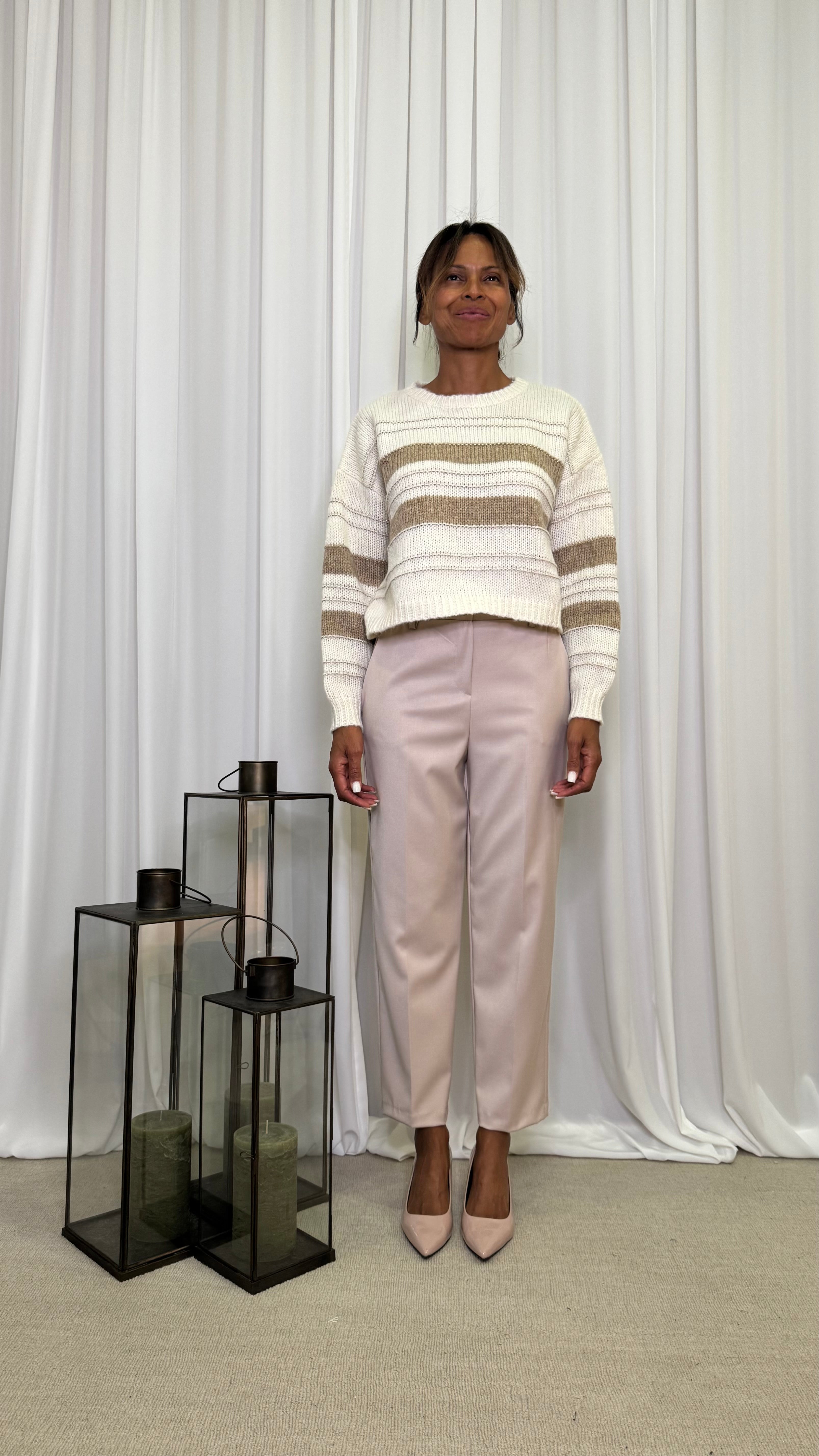MAGLIA A RIGHE CON LUREX
