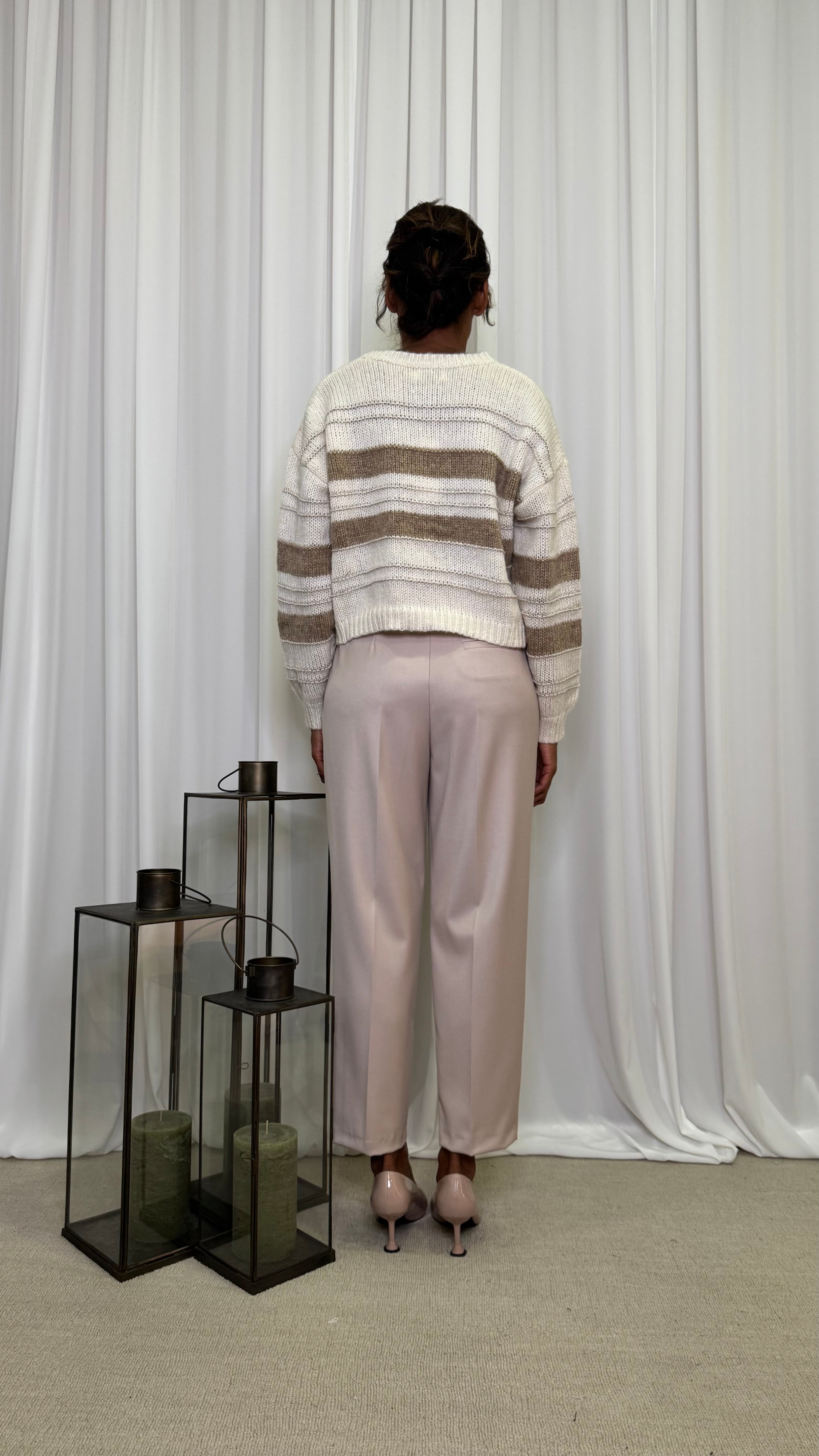 MAGLIA A RIGHE CON LUREX