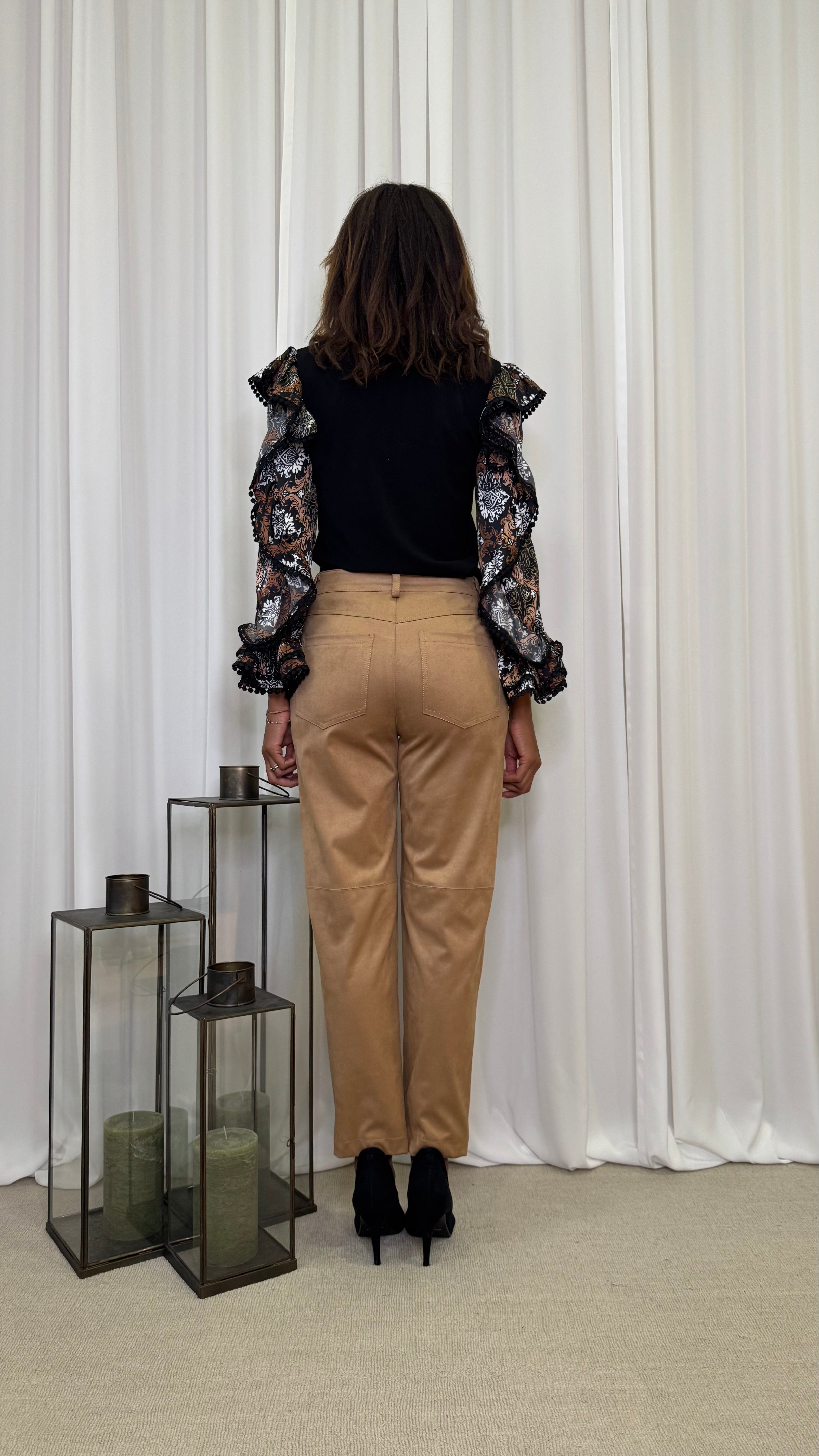 PANTALONE CHINO EFFETTO SUEDE