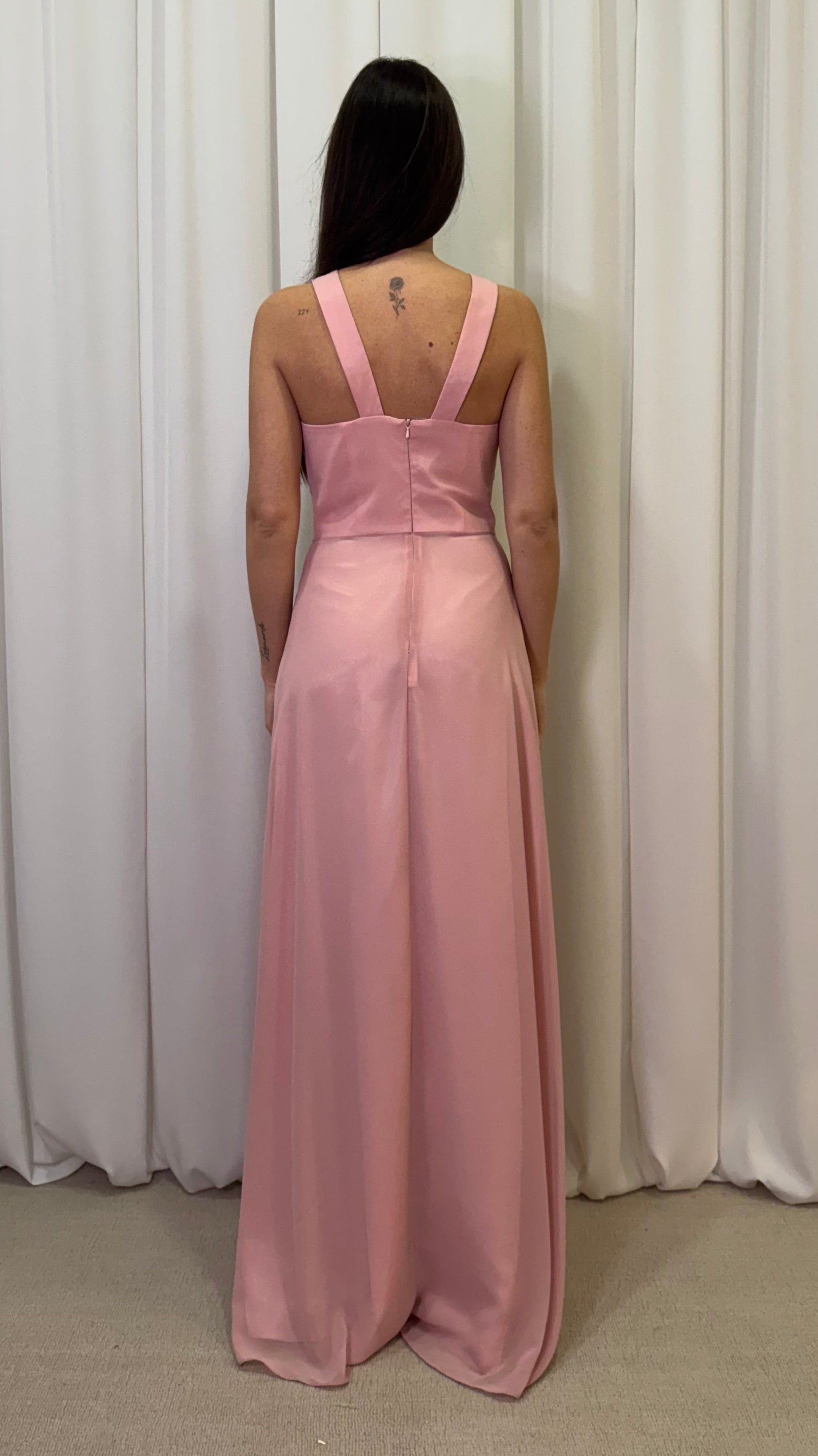 ABITO CHIFFON SCOLLO INCROCIO