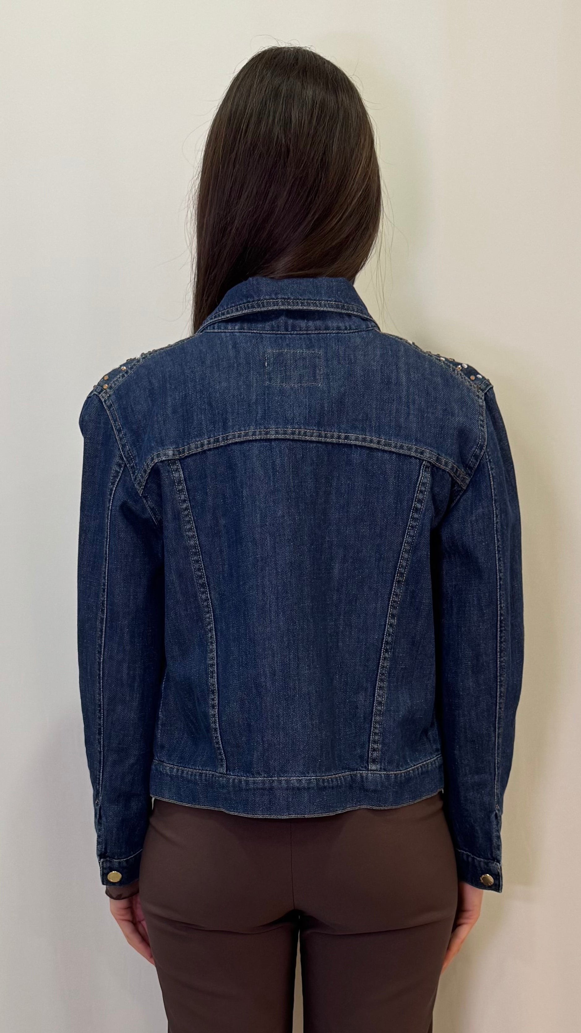 DENIM JACKET WITH RHINESTONE