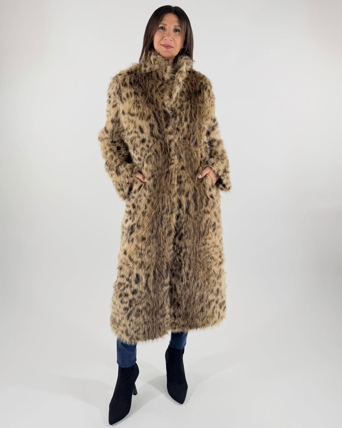 CAPPOTTO REVERSIBILE  ECOPELLICCIA ANIMALIER