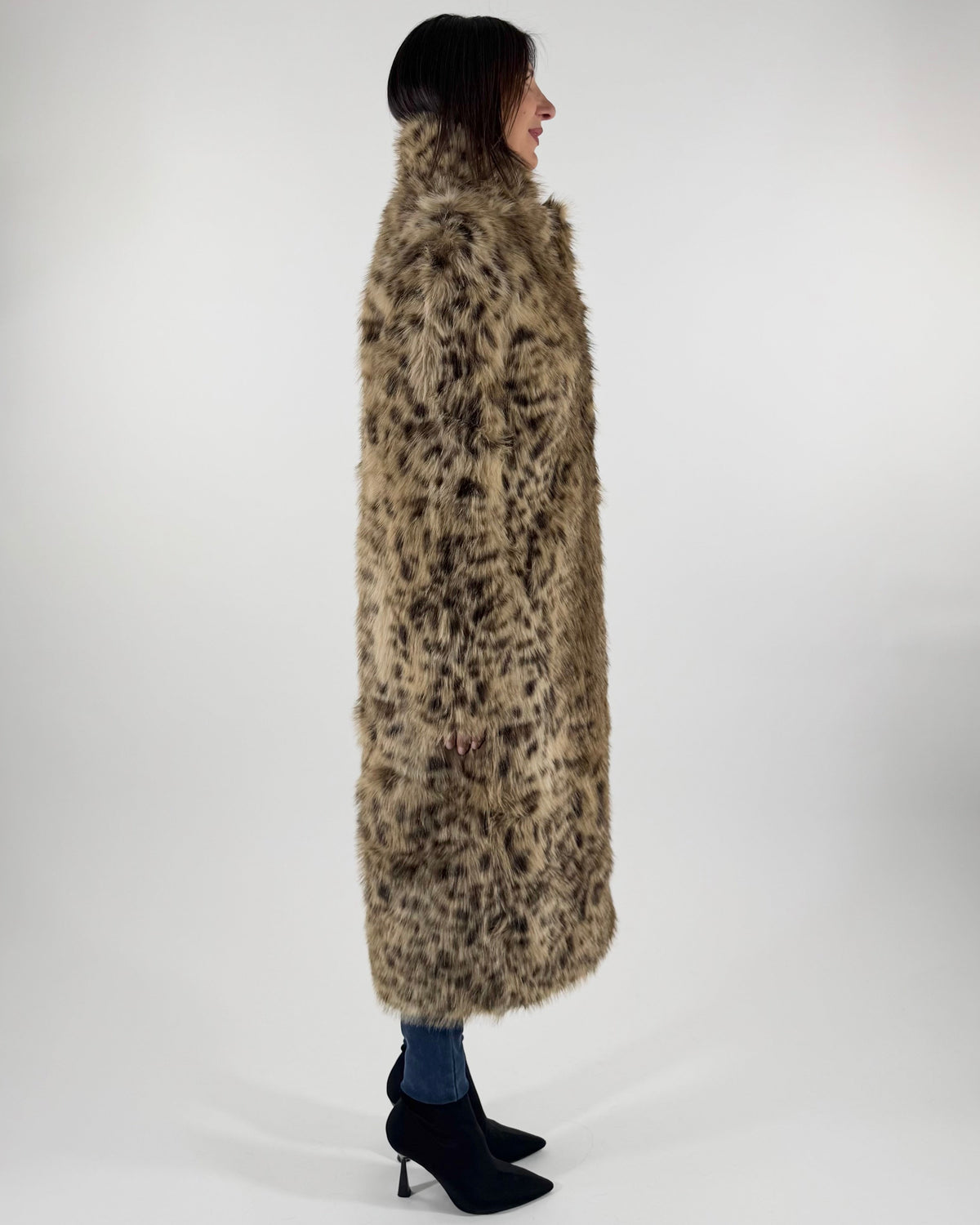 CAPPOTTO REVERSIBILE  ECOPELLICCIA ANIMALIER