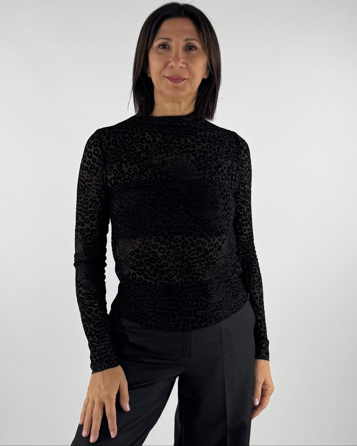 MAGLIA PIZZO ANIMALIER