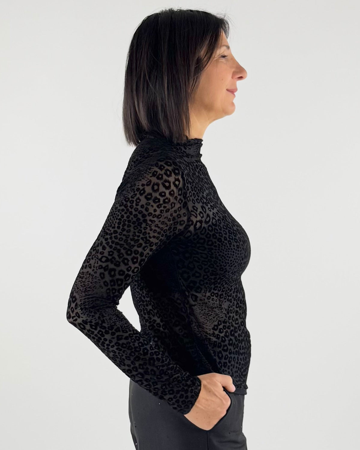 MAGLIA PIZZO ANIMALIER