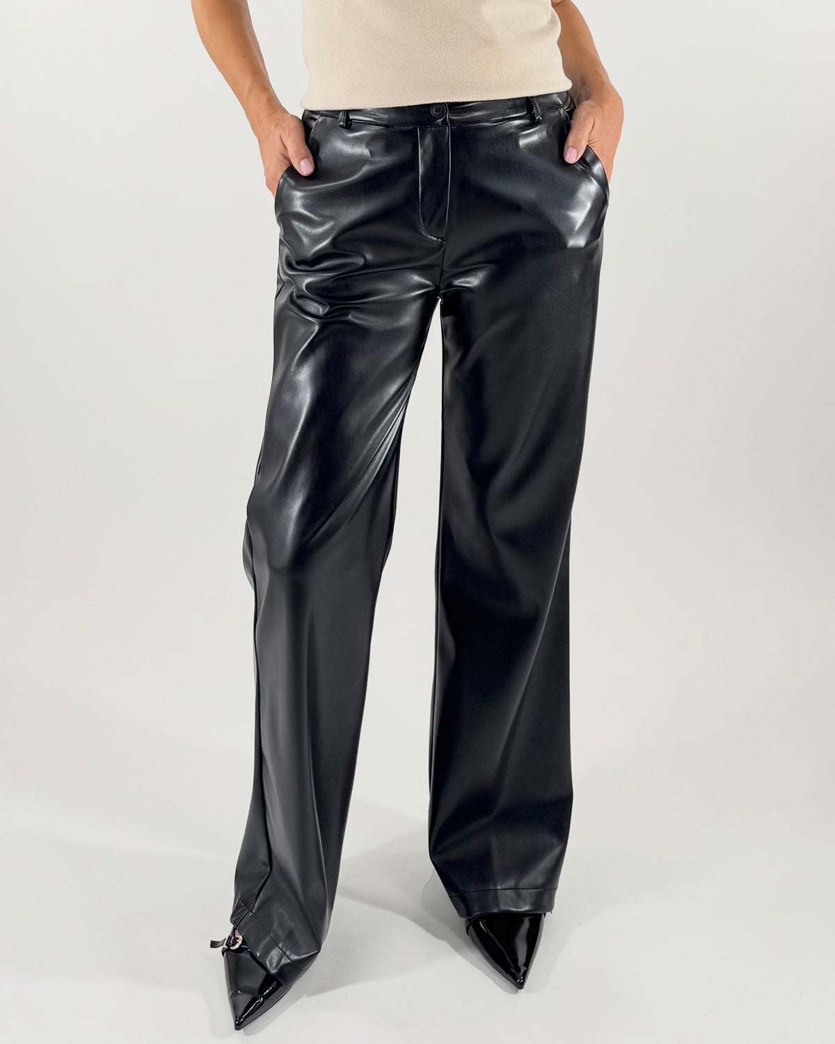 PANTALONE DRITTO ECOPELLE