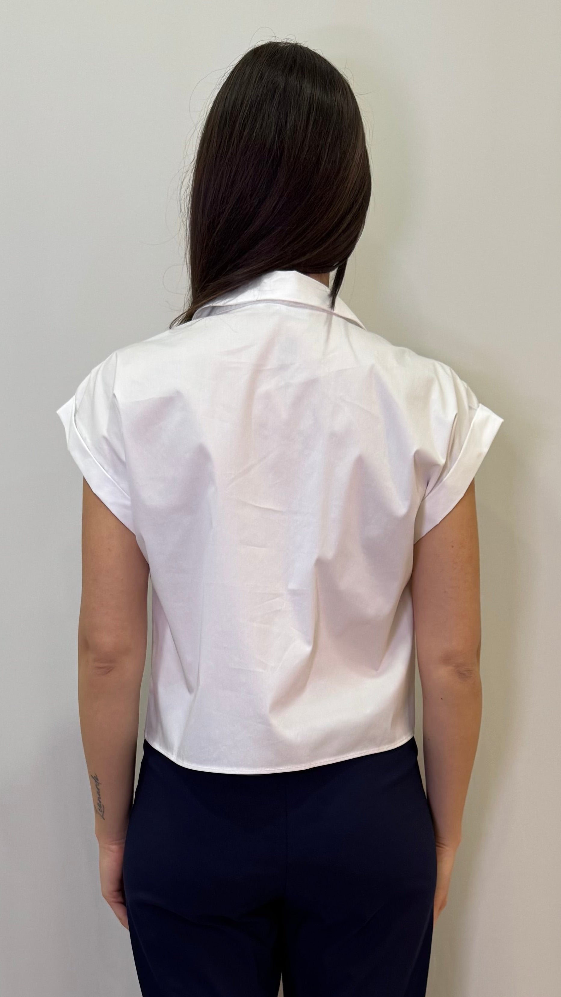 CROPPED SHIRT WITH COLLAR 