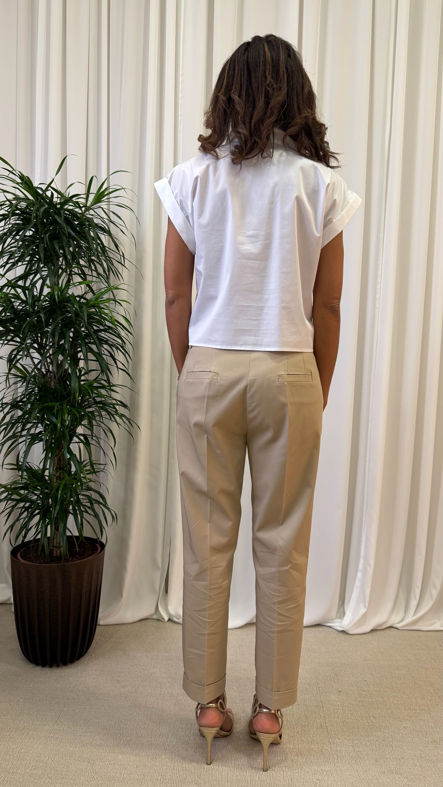 STRETCH COTTON CHINO TROUSERS
