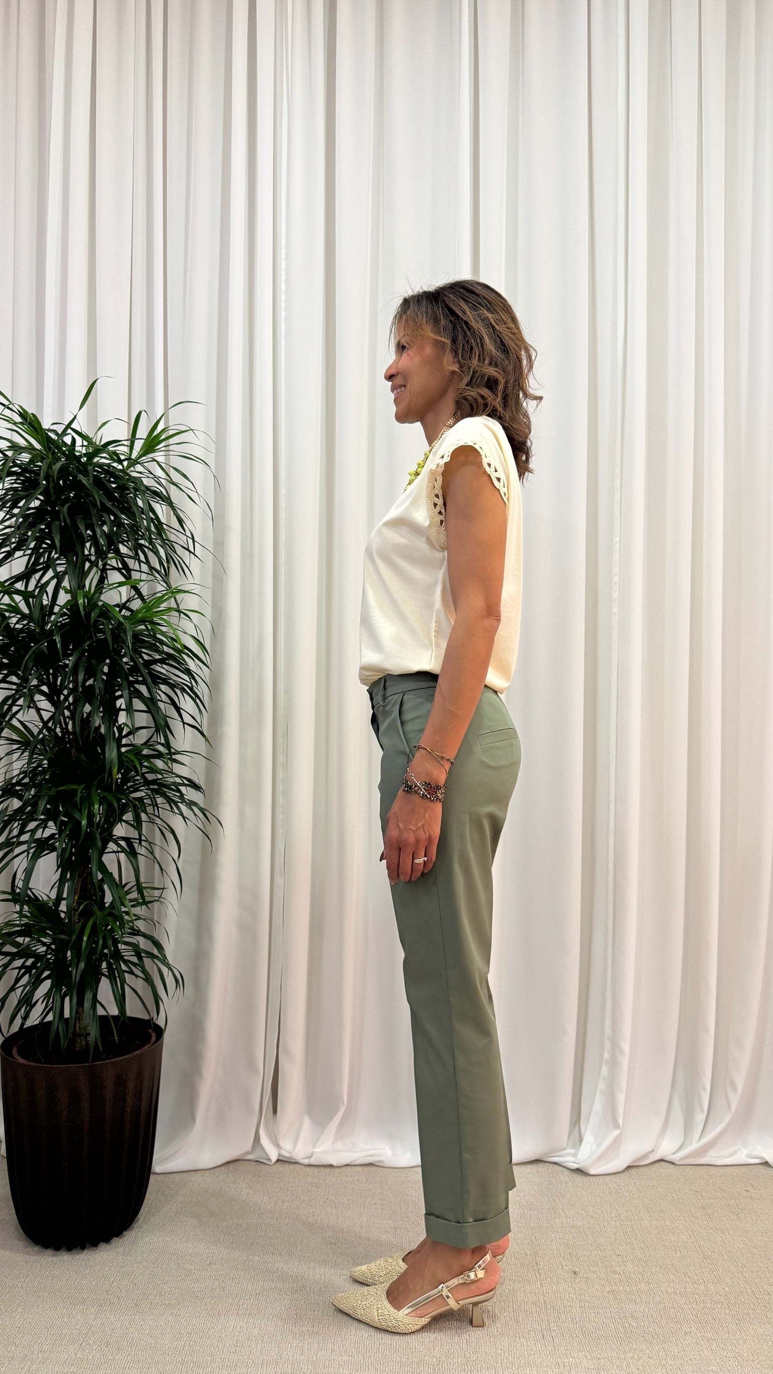 STRETCH COTTON CHINO TROUSERS