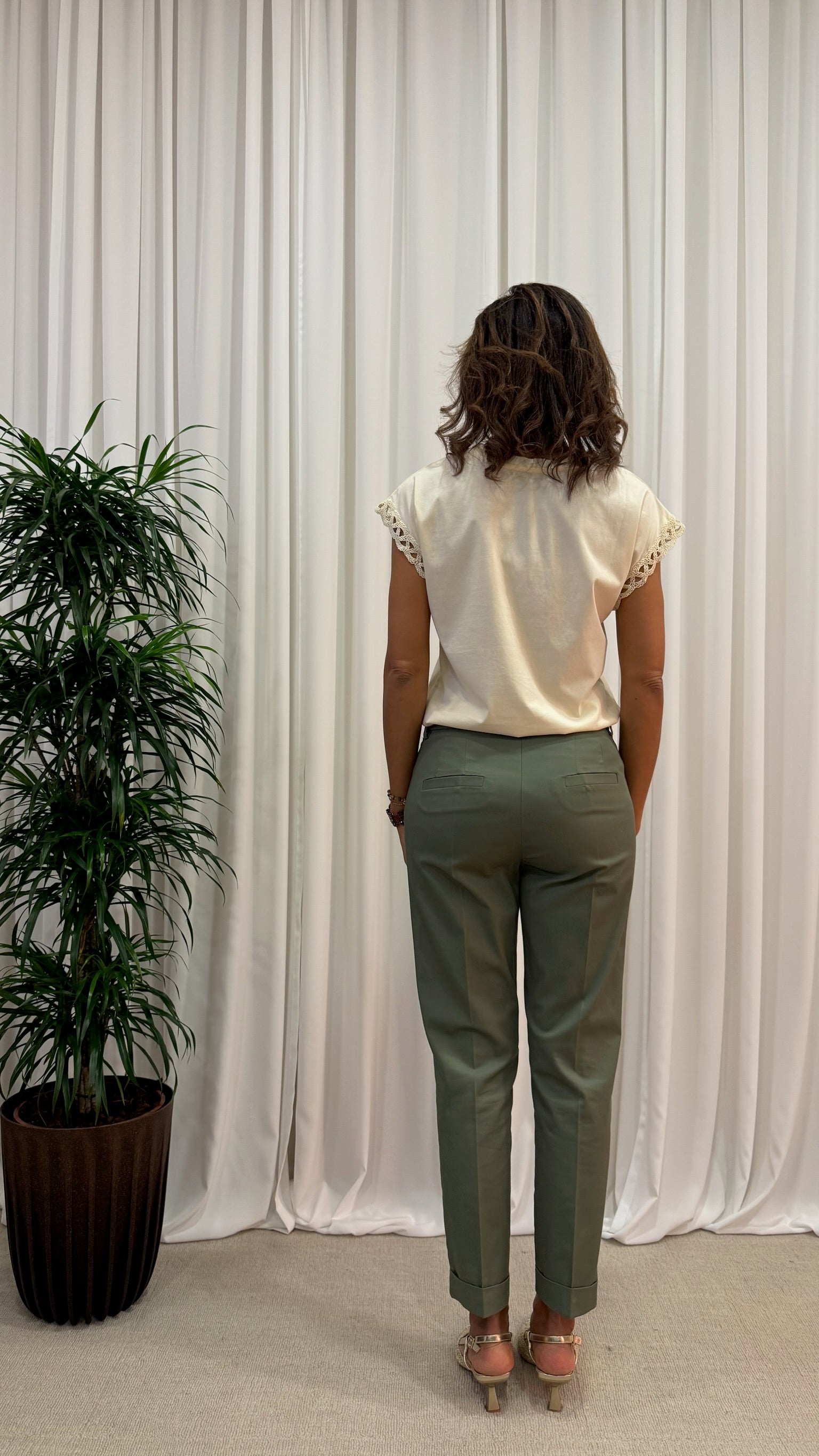 STRETCH COTTON CHINO TROUSERS