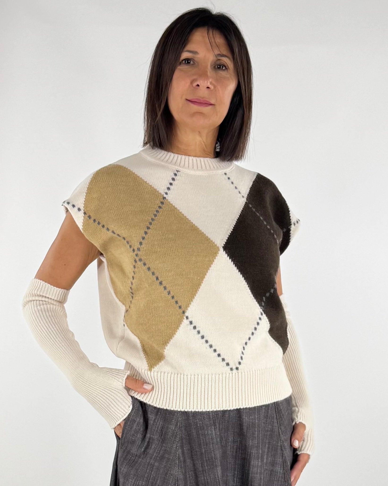 GILET CON MANICOTTI