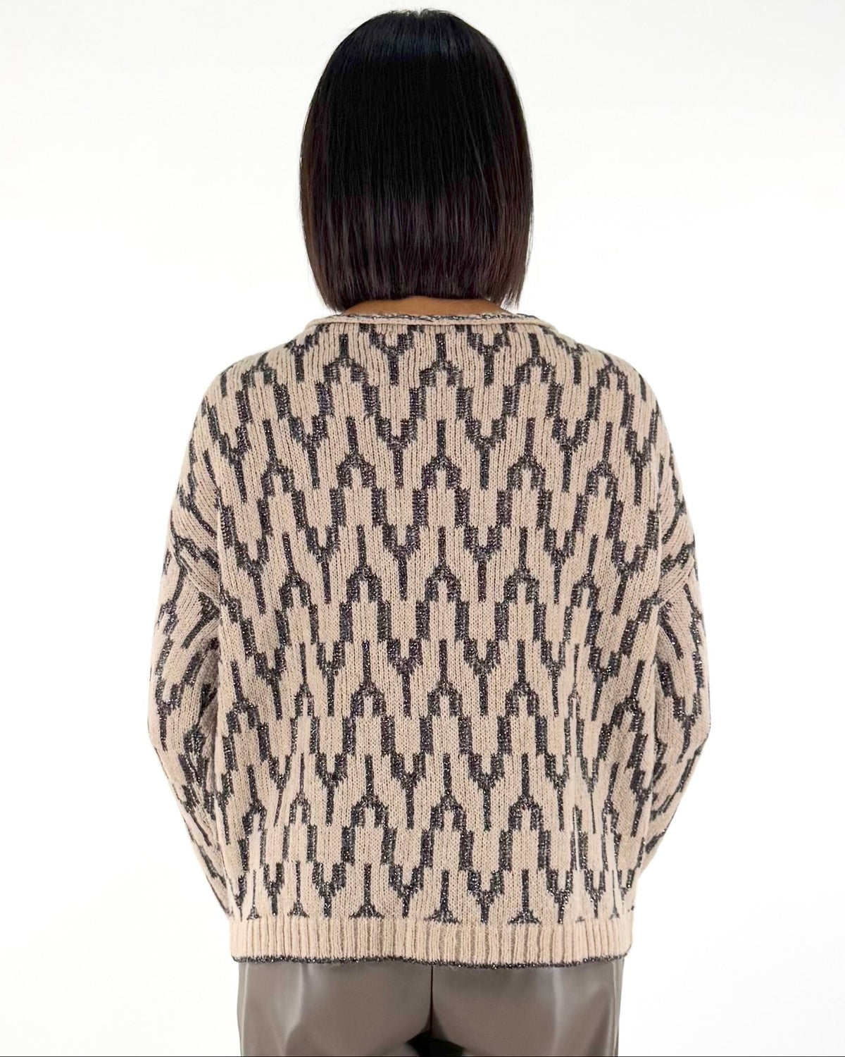 MAGLIA JACQUARD CON LUREX