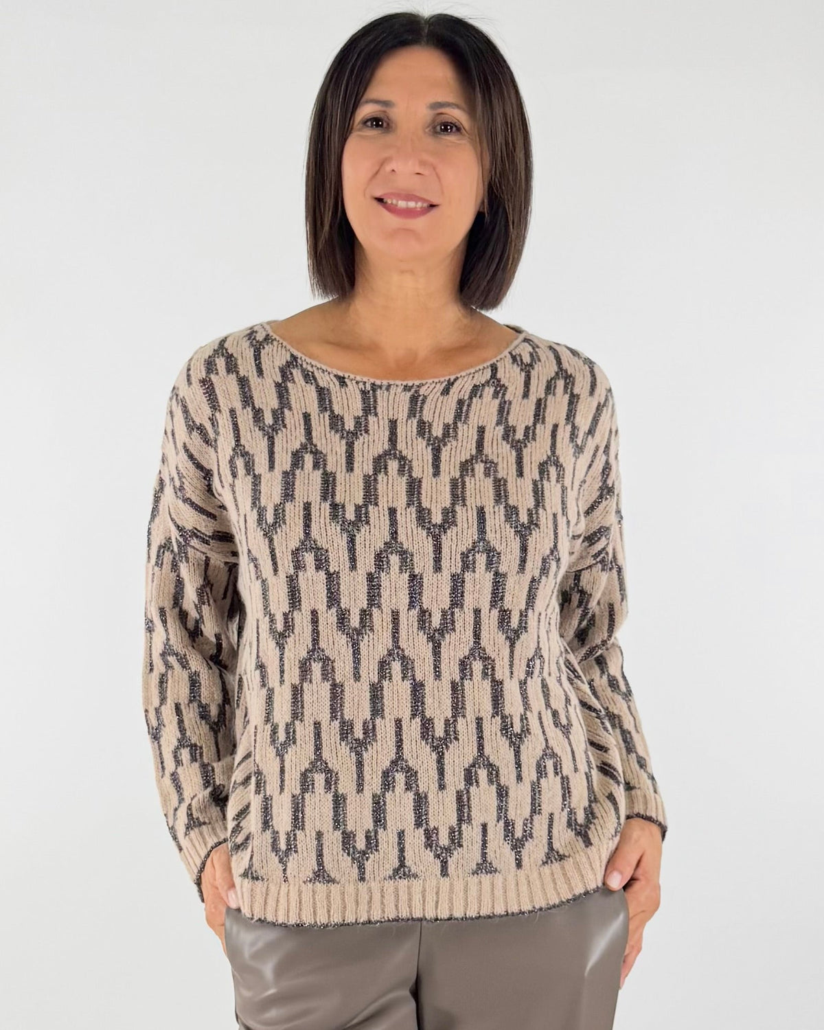 MAGLIA JACQUARD CON LUREX
