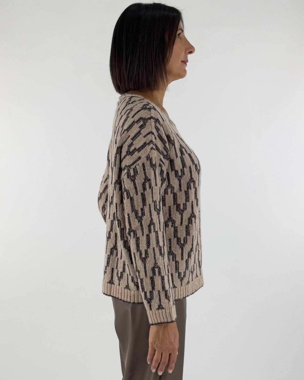 MAGLIA JACQUARD CON LUREX