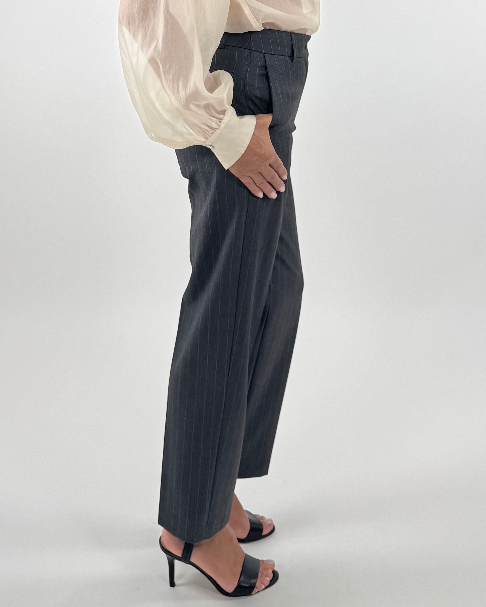 PANTALONE CIGARETTE GESSATO