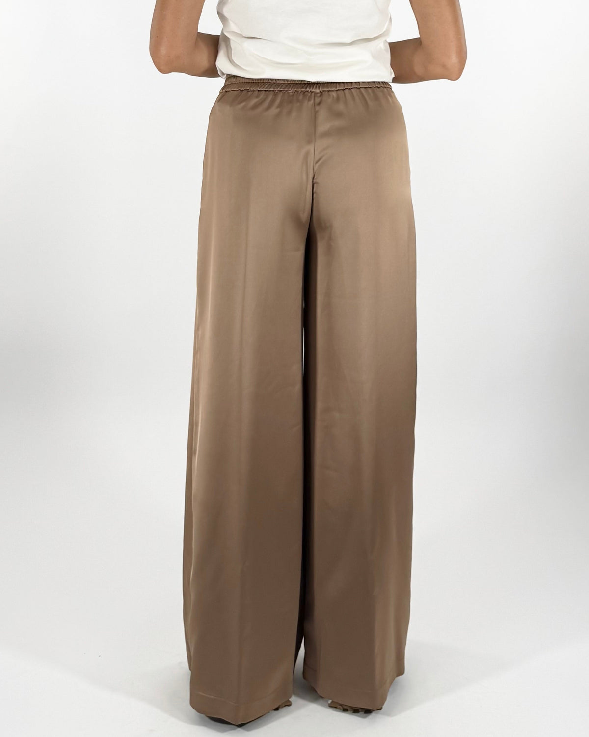 PANTALONE LARGO IN RASO