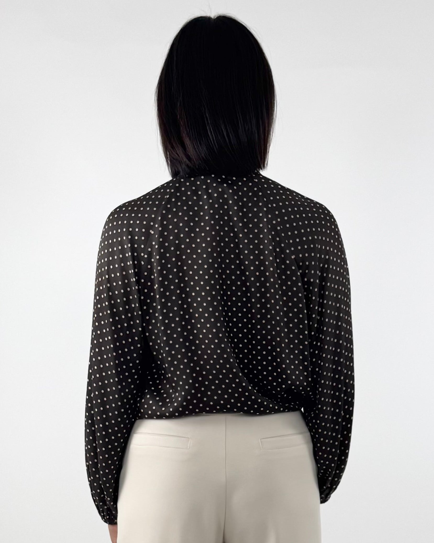 BLUSA IN RASO A POIS