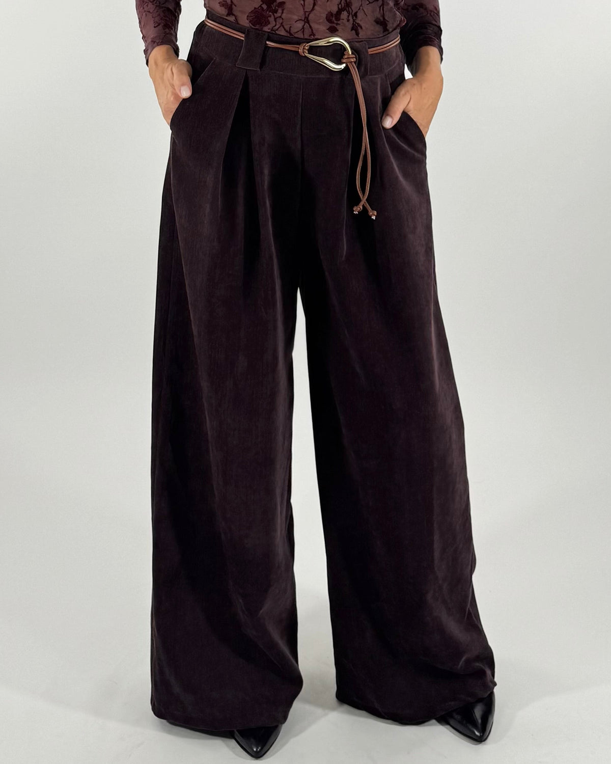 PANTALONE LARGO VELLUTINO