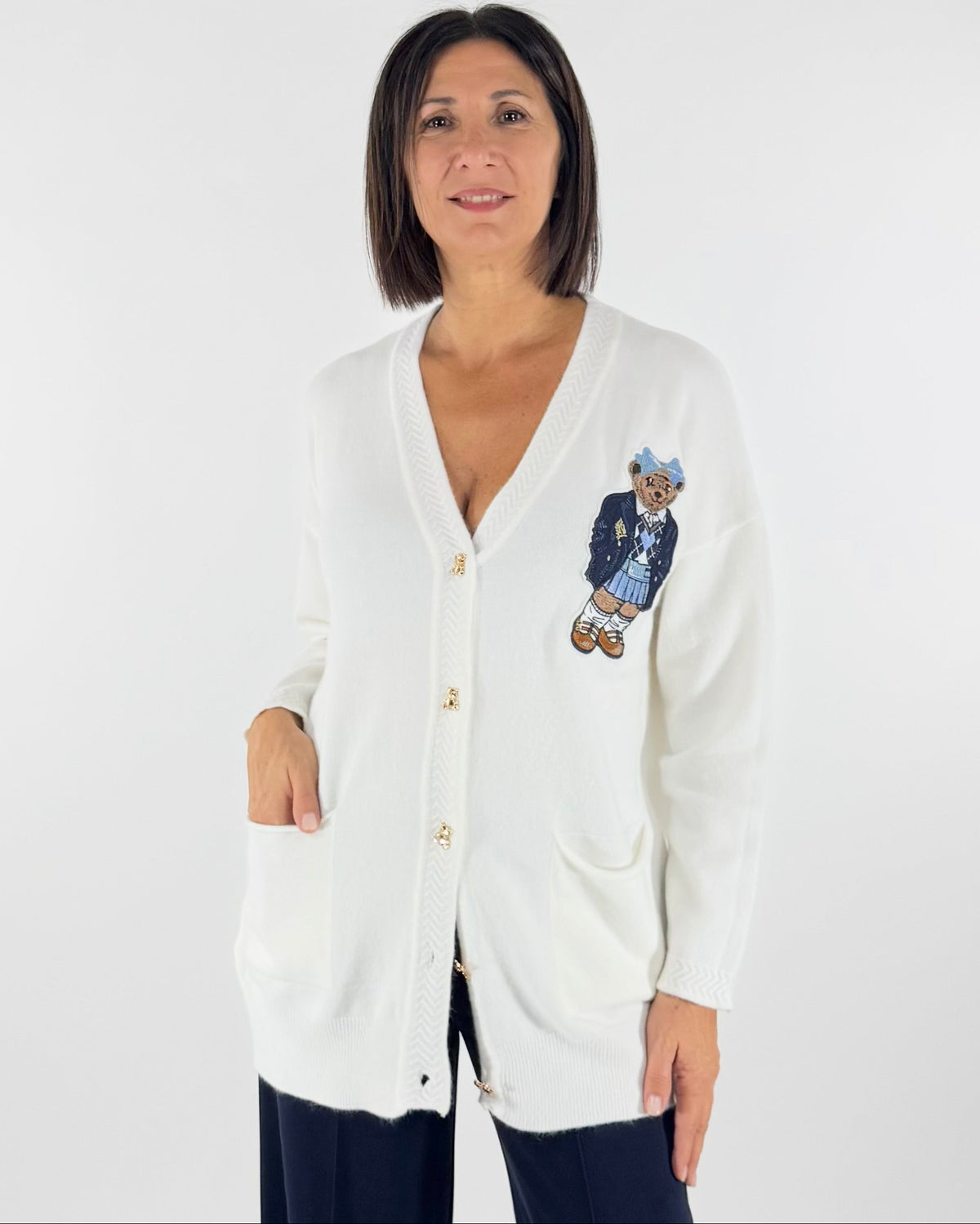 CARDIGAN CON ORSACCHIOTTO