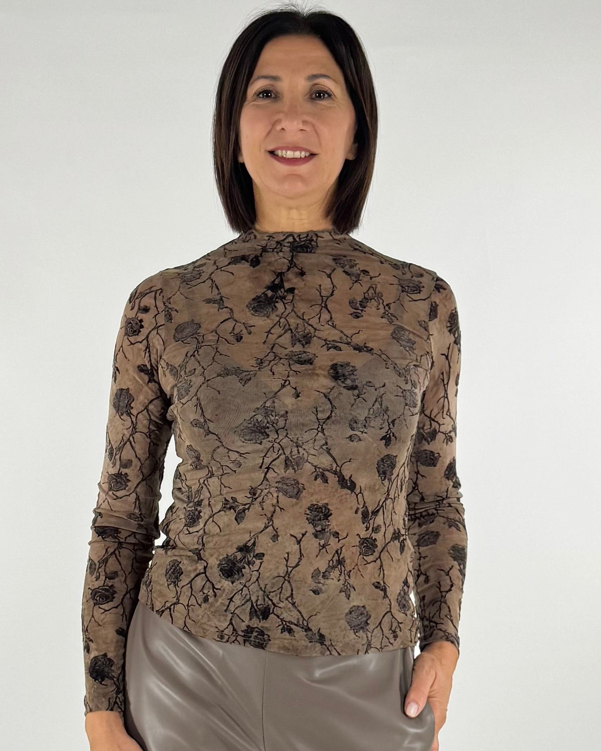 MAGLIA IN TULLE RICAMATO