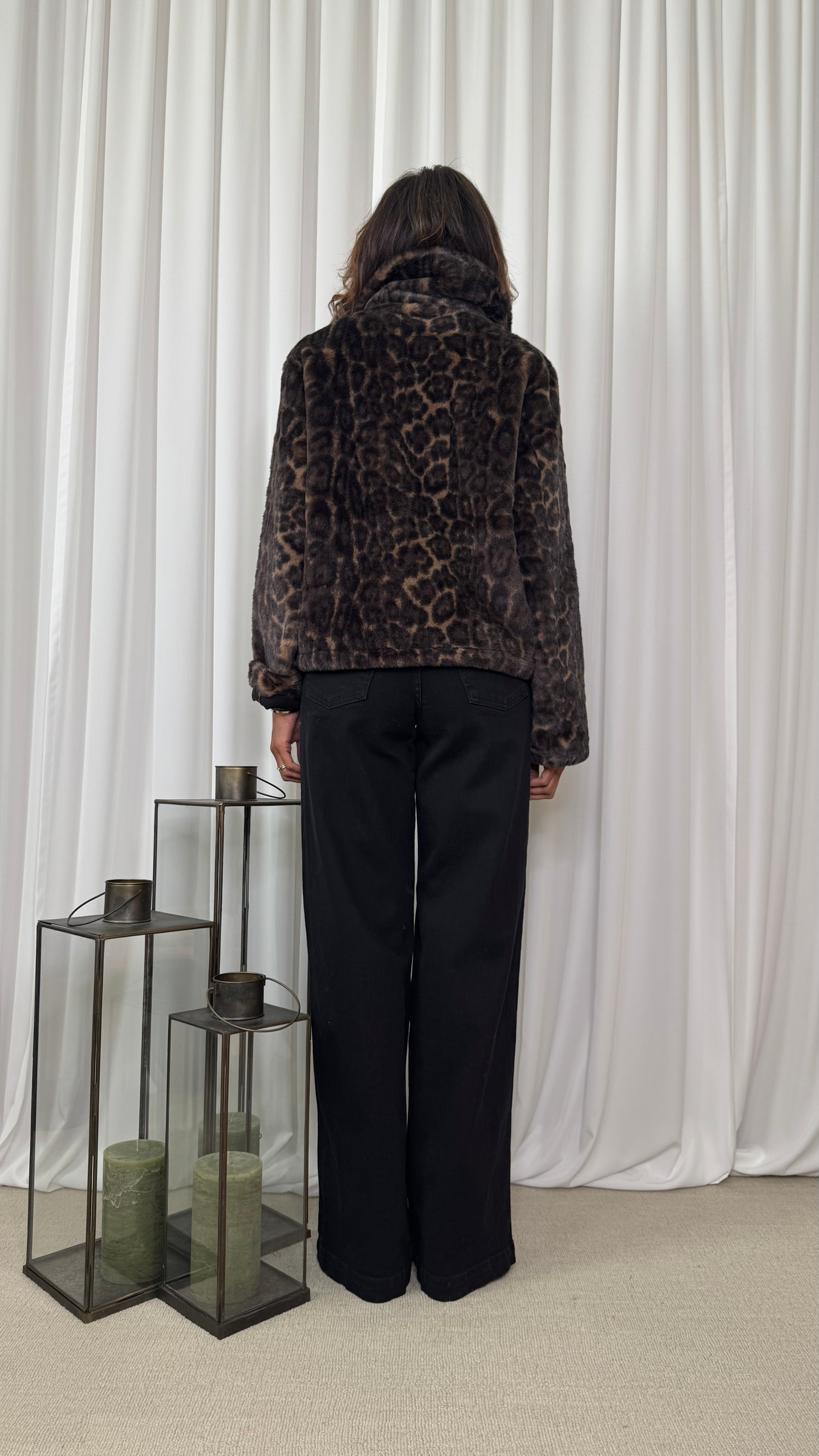 GIACCA IN ECOPELLICCIA ANIMALIER