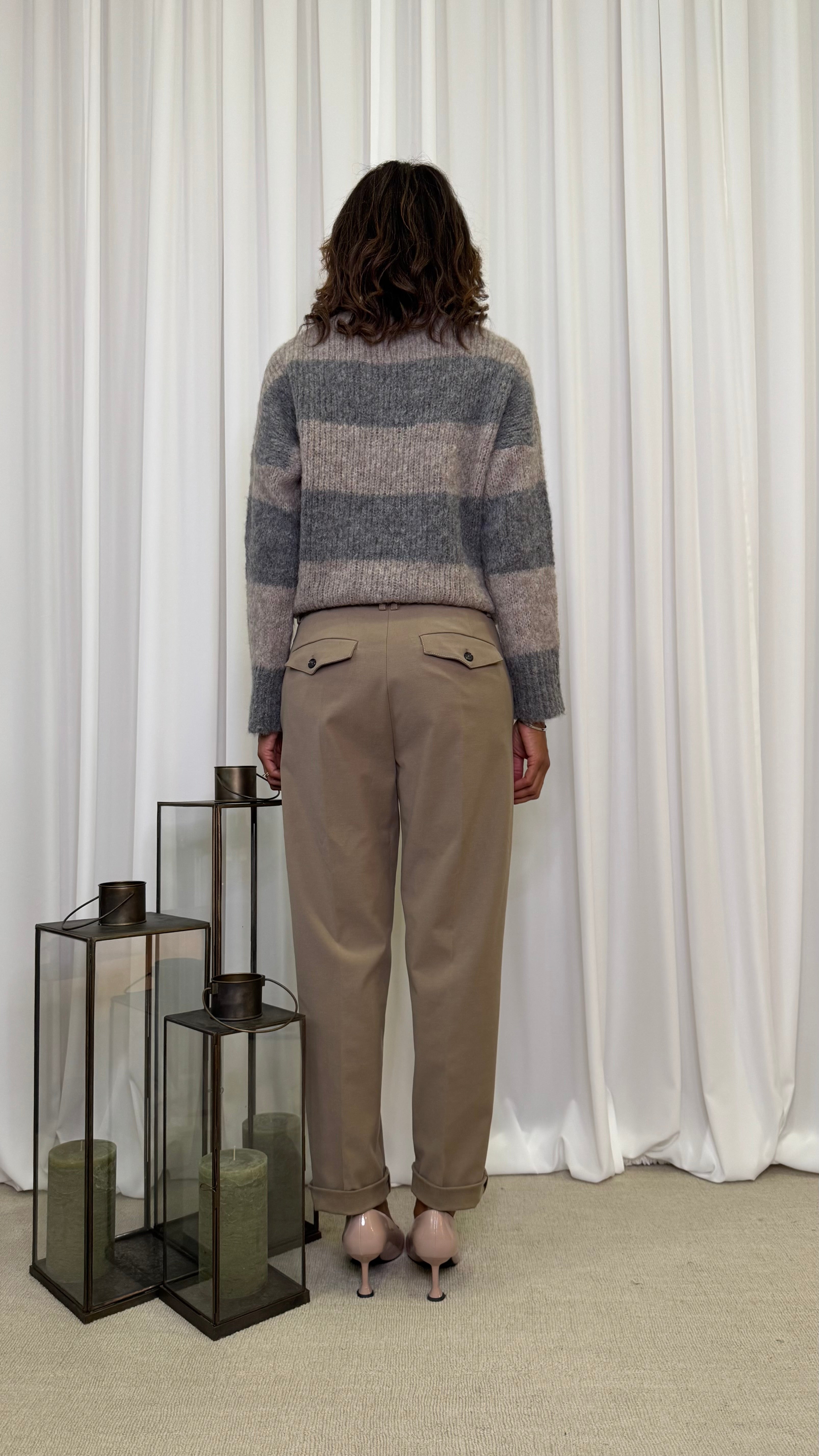 STRIPED ALPACA SWEATER