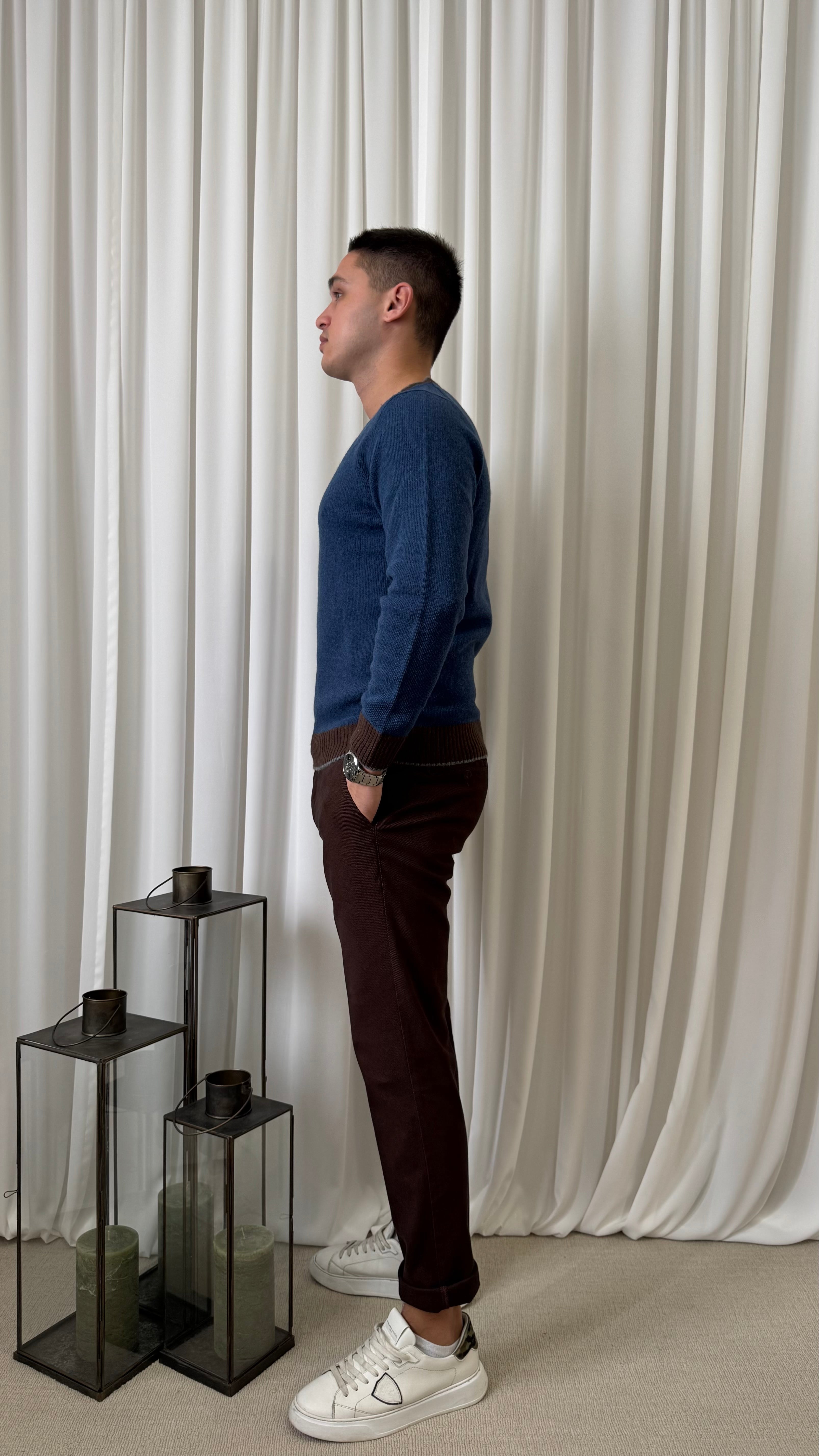 MAGLIA COLLO E BASE IN CONTRASTO