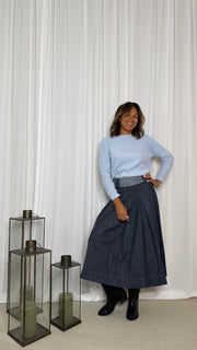 GONNA JEANS A PIEGHE