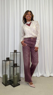 JEANS STRAIGHT IN TELA COLORATA