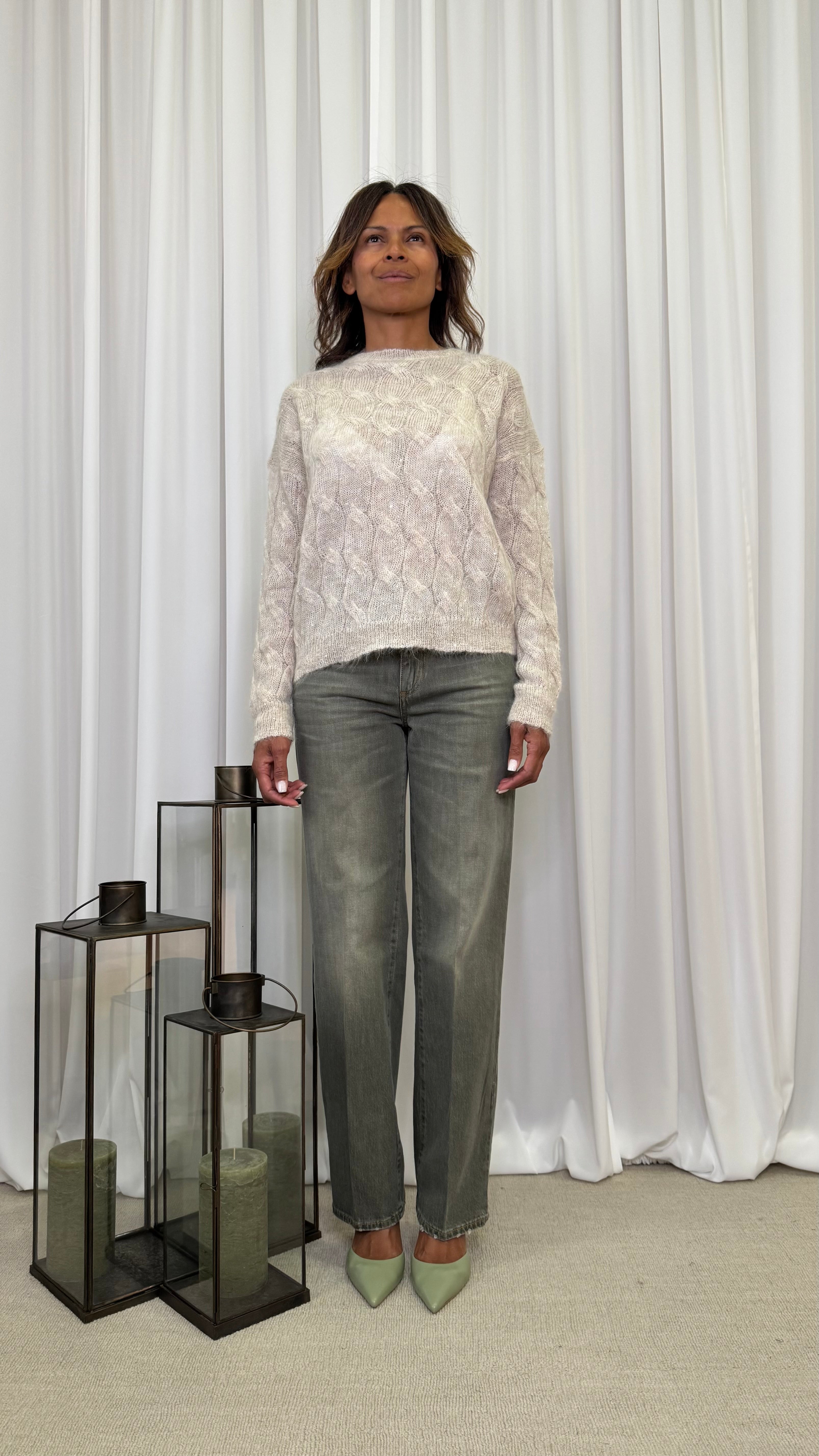 JEANS STRAIGHT IN TELA COLORATA