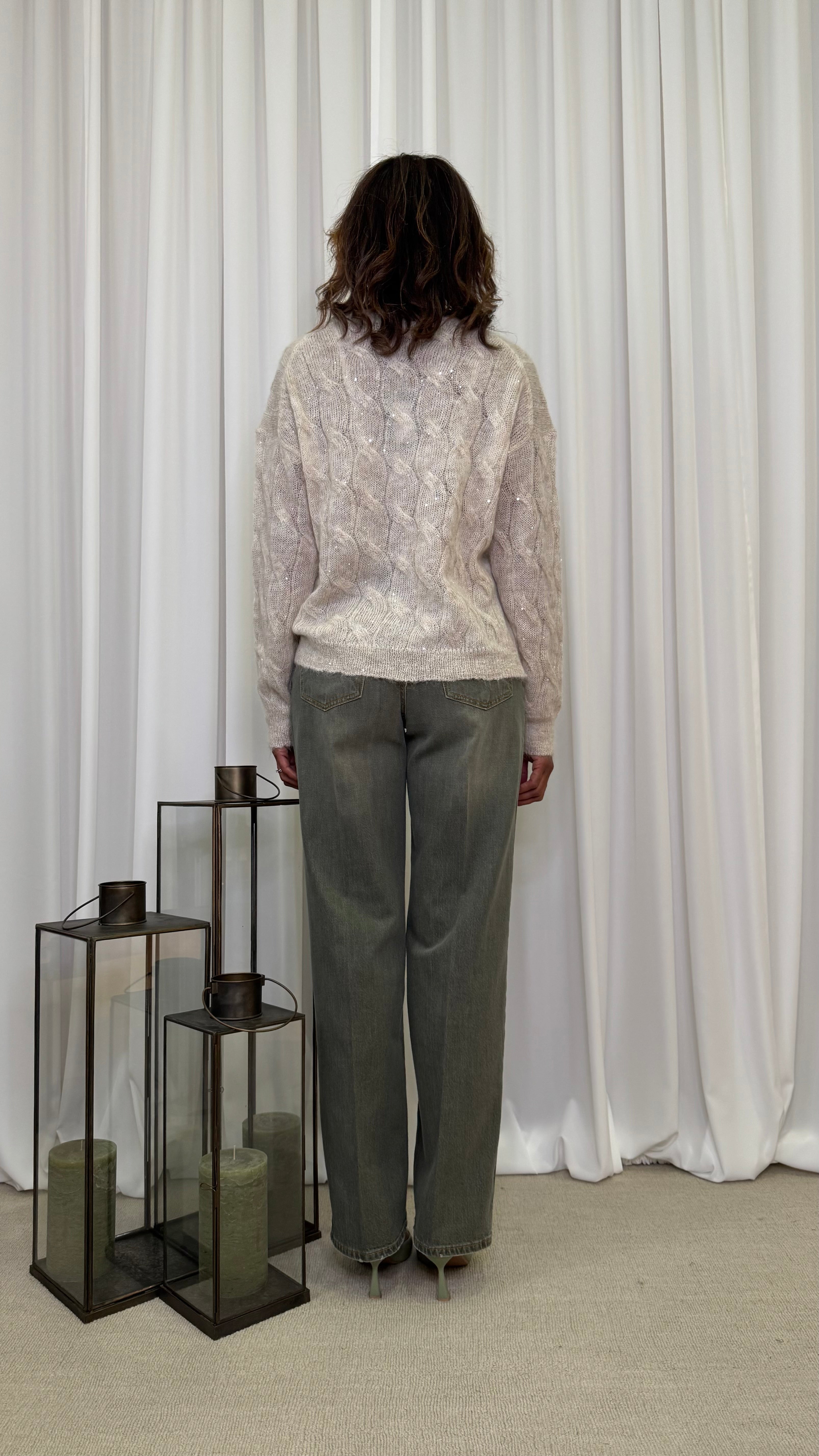 JEANS STRAIGHT IN TELA COLORATA