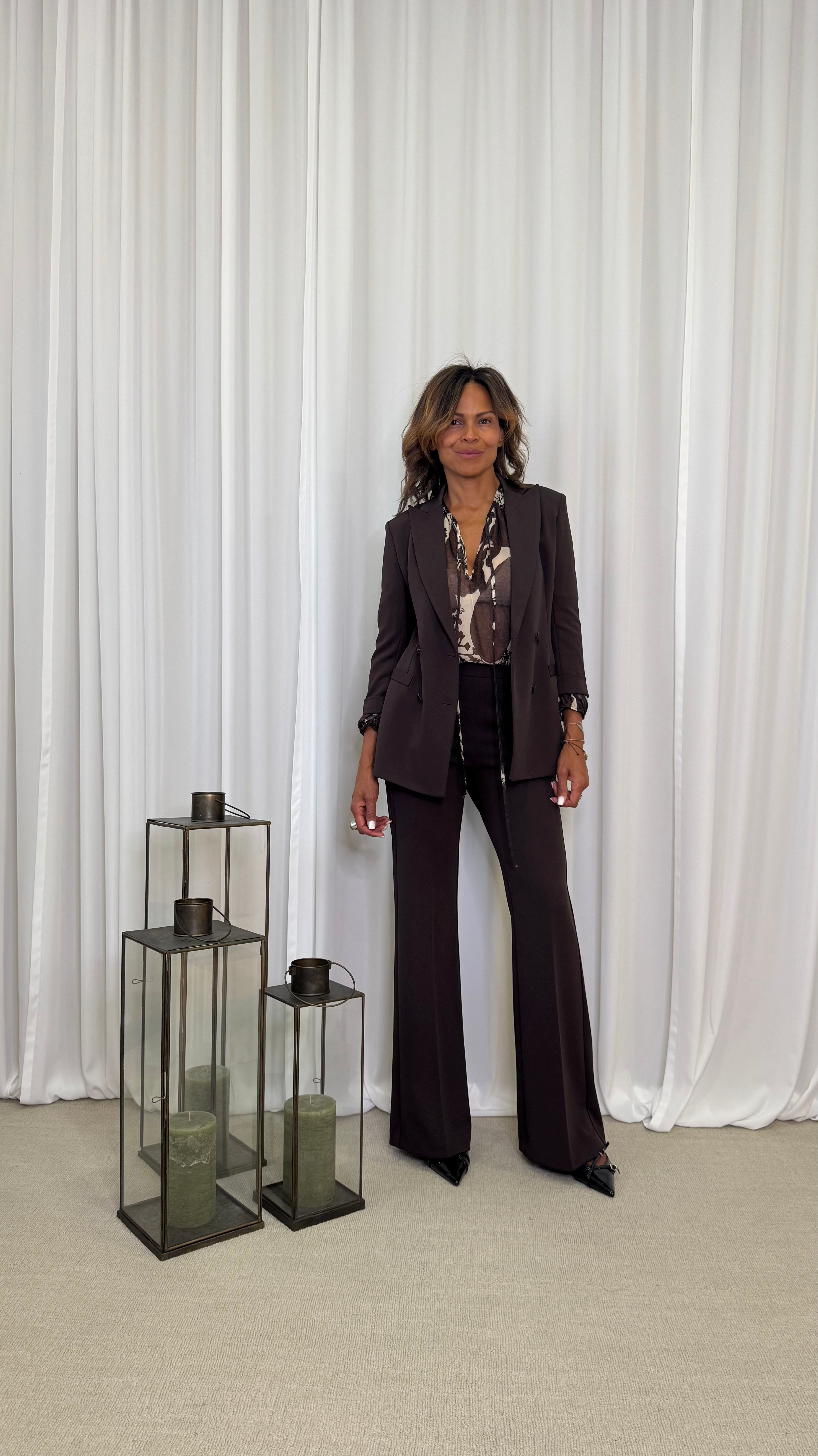 BLAZER DOPPIOPETTO CON FINUTRE IN RASO
