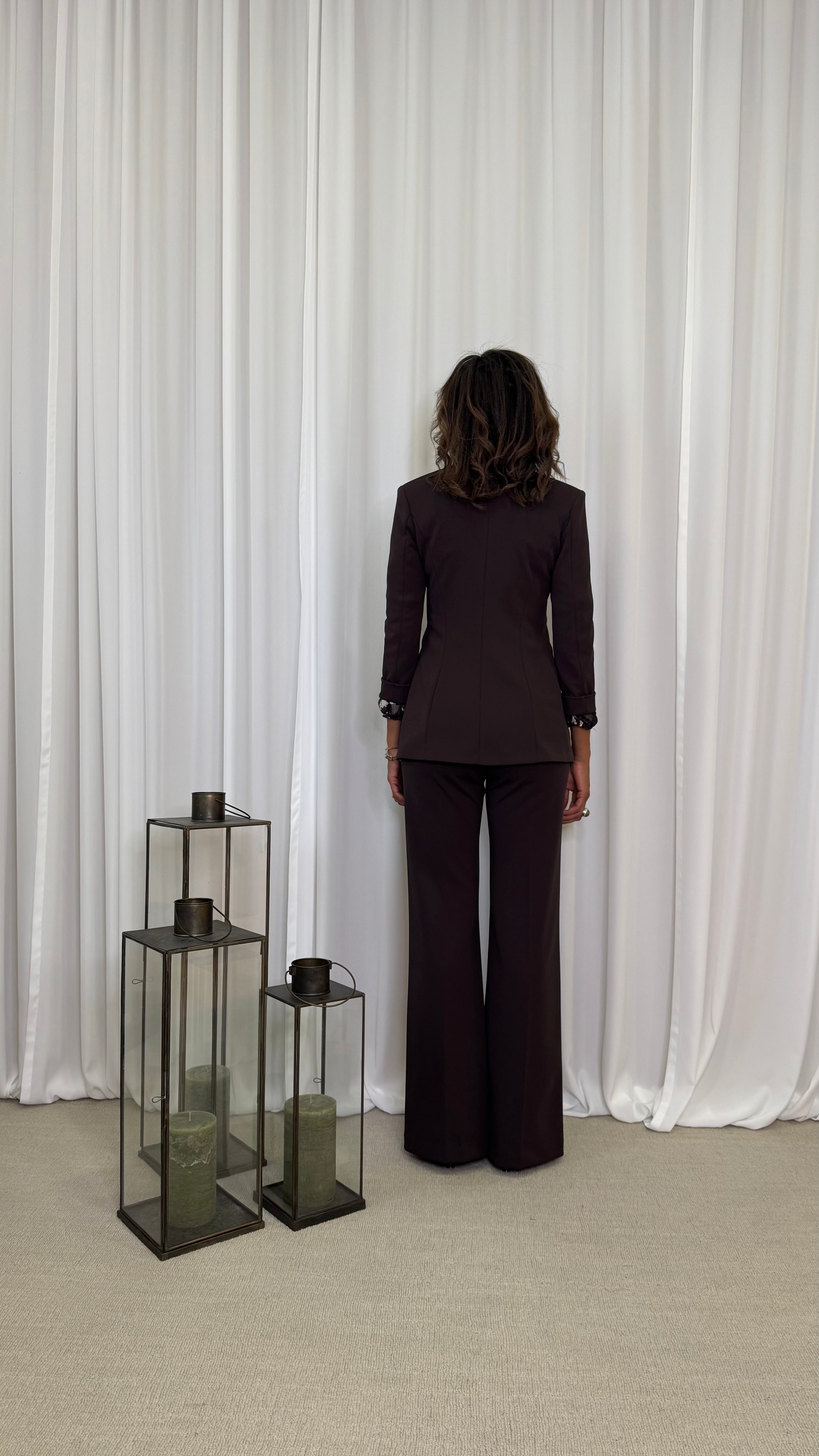 BLAZER DOPPIOPETTO CON FINUTRE IN RASO