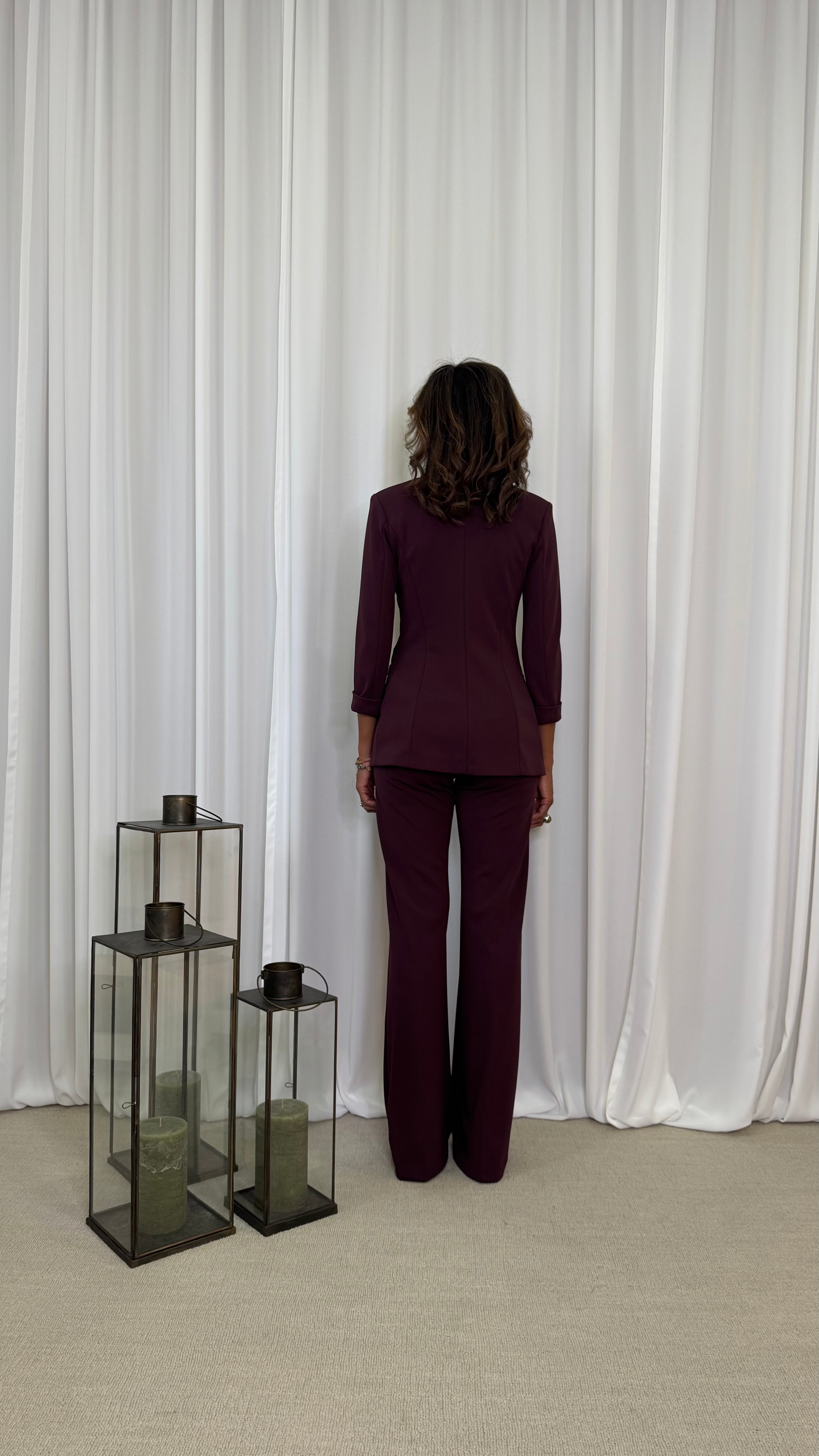 BLAZER DOPPIOPETTO CON FINUTRE IN RASO