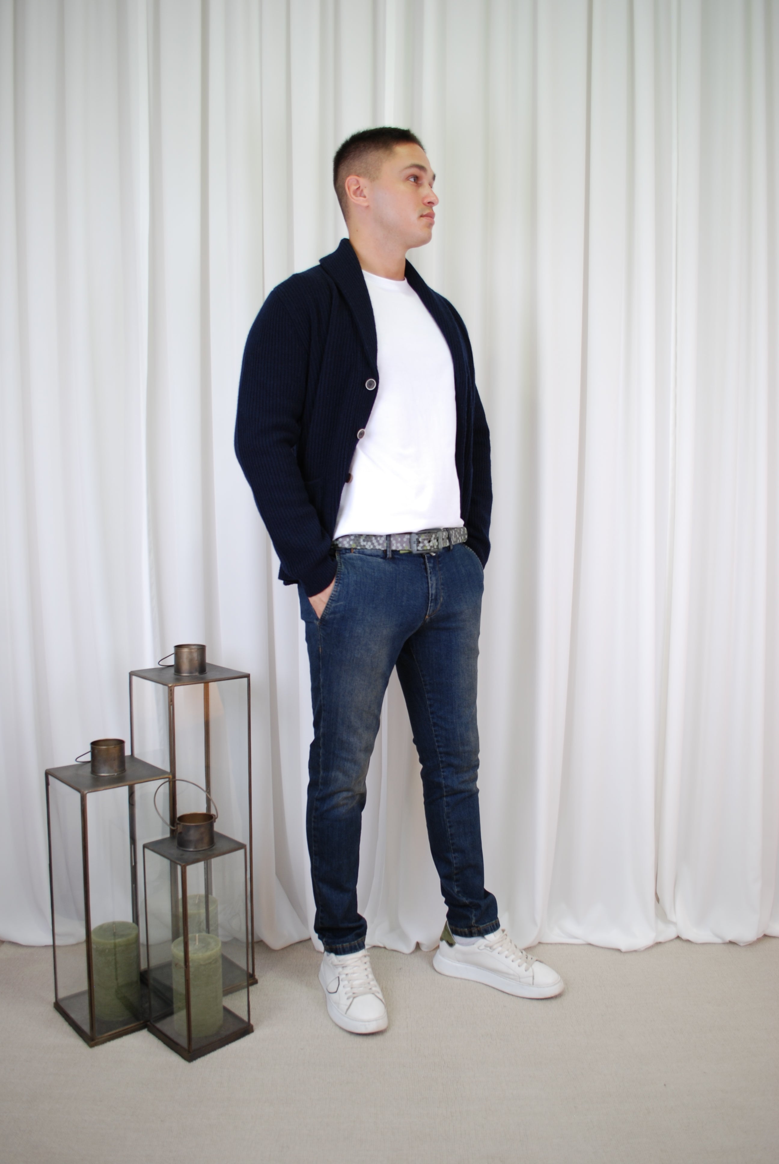 CARDIGAN CON COLLO A SCIALLE