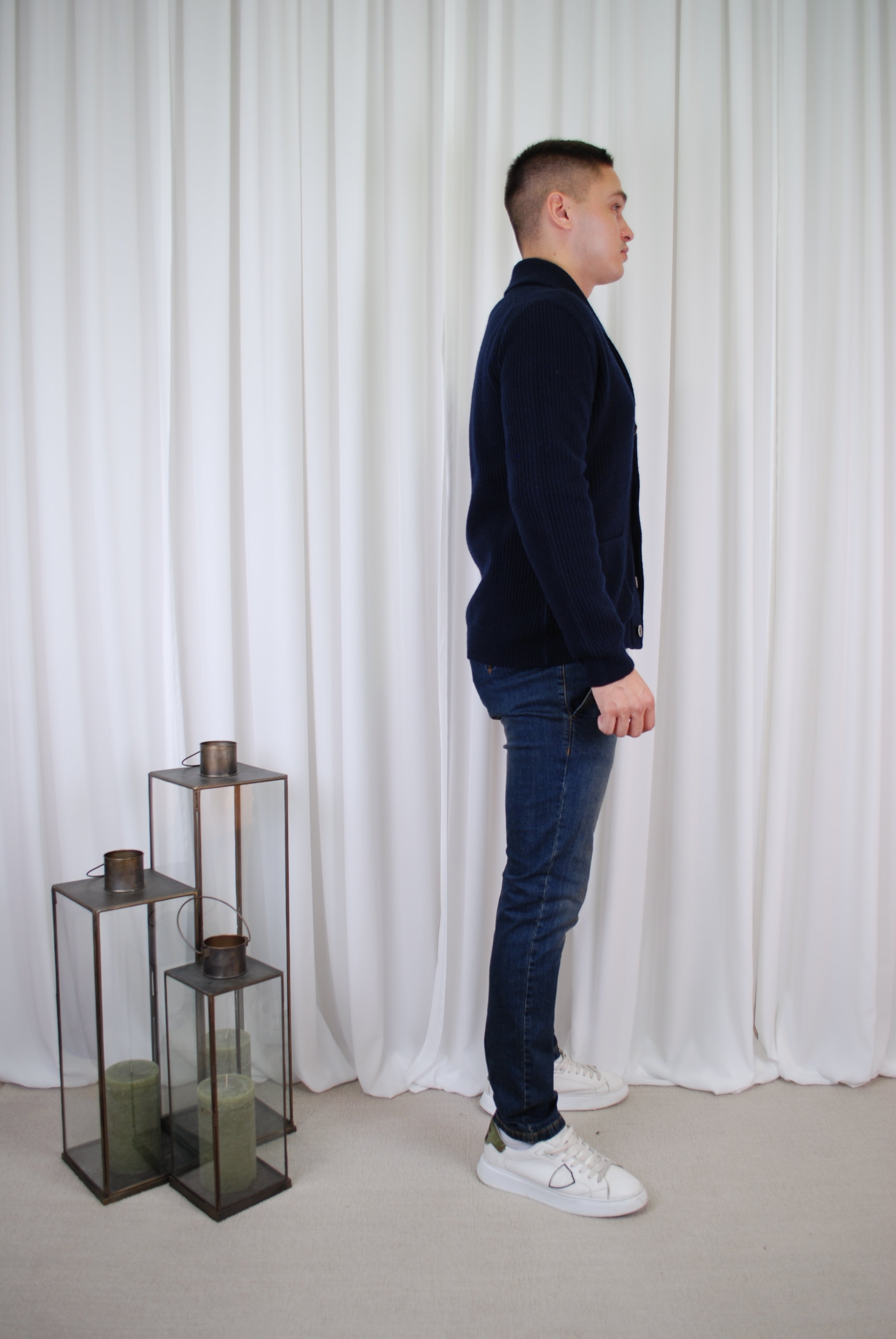 CARDIGAN CON COLLO A SCIALLE