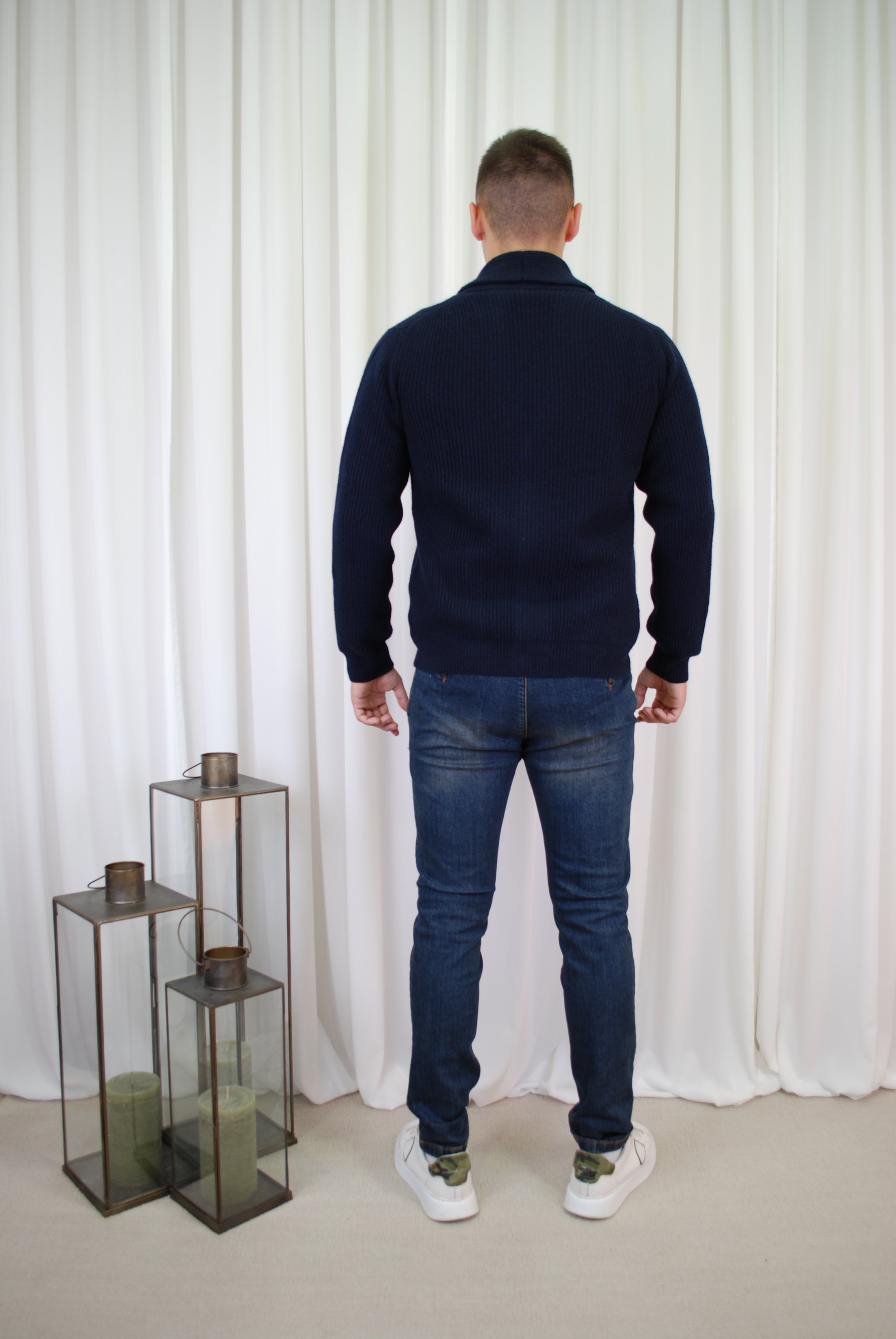 CARDIGAN CON COLLO A SCIALLE