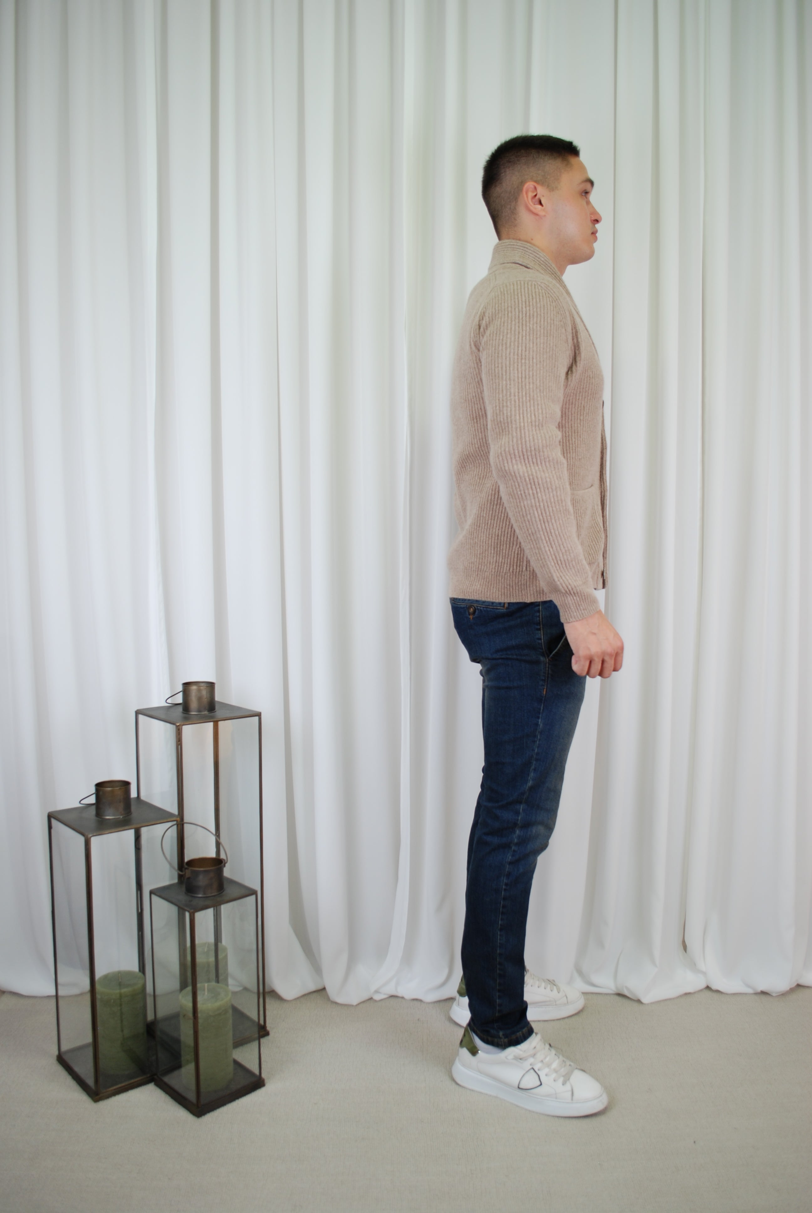 CARDIGAN CON COLLO A SCIALLE