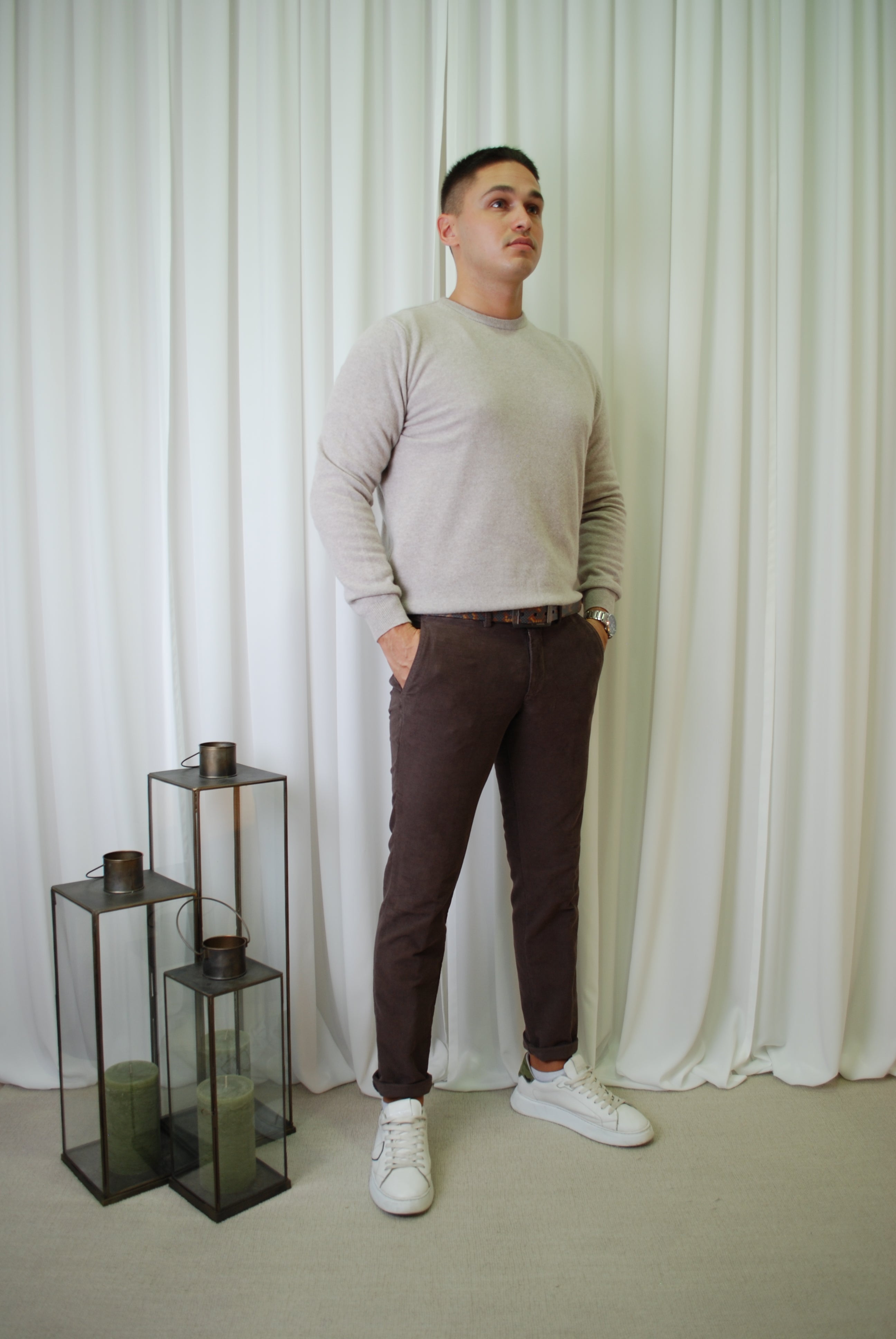 MAGLIA GIROCOLLO MISTO LANA E CASHMERE