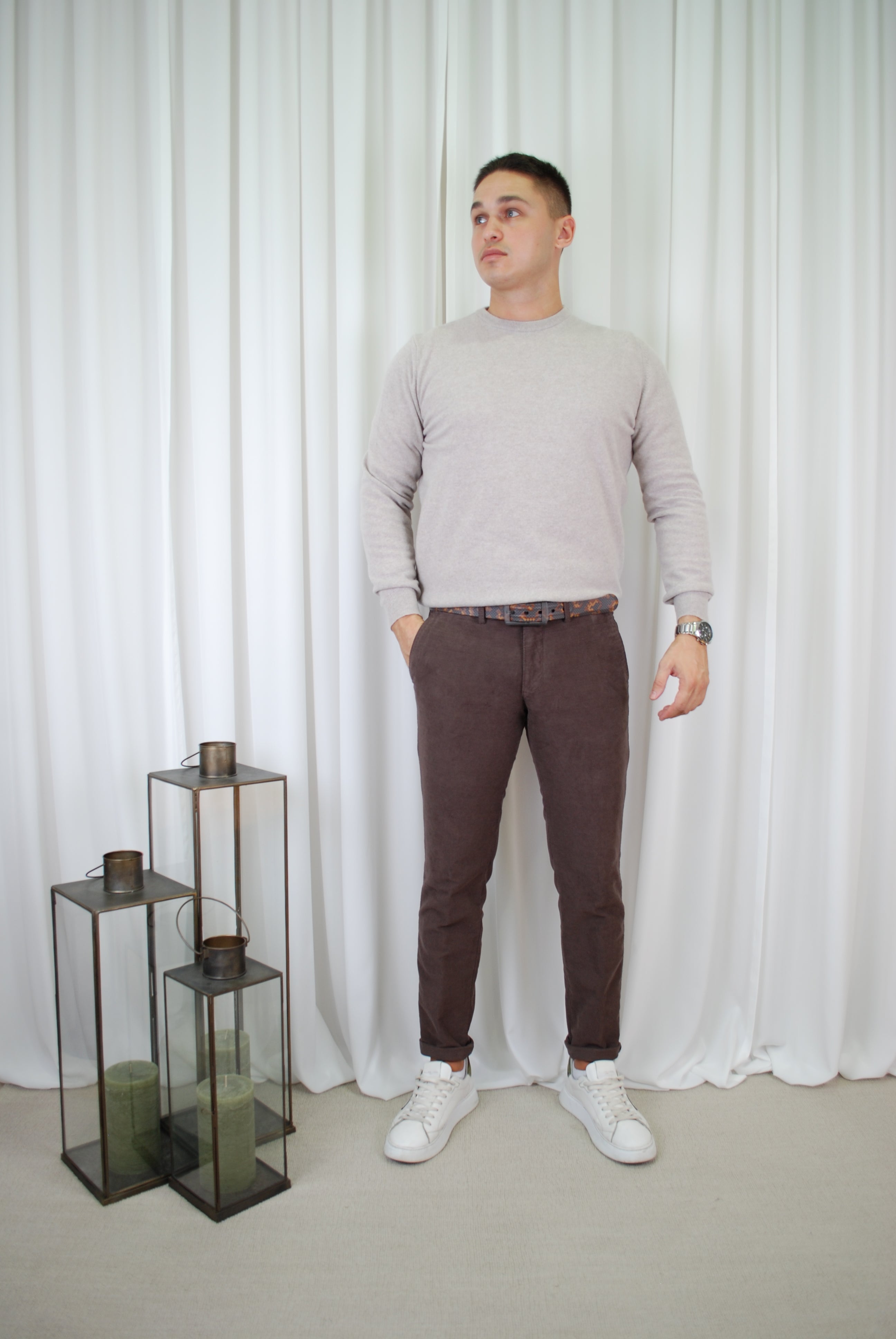 MAGLIA GIROCOLLO MISTO LANA E CASHMERE