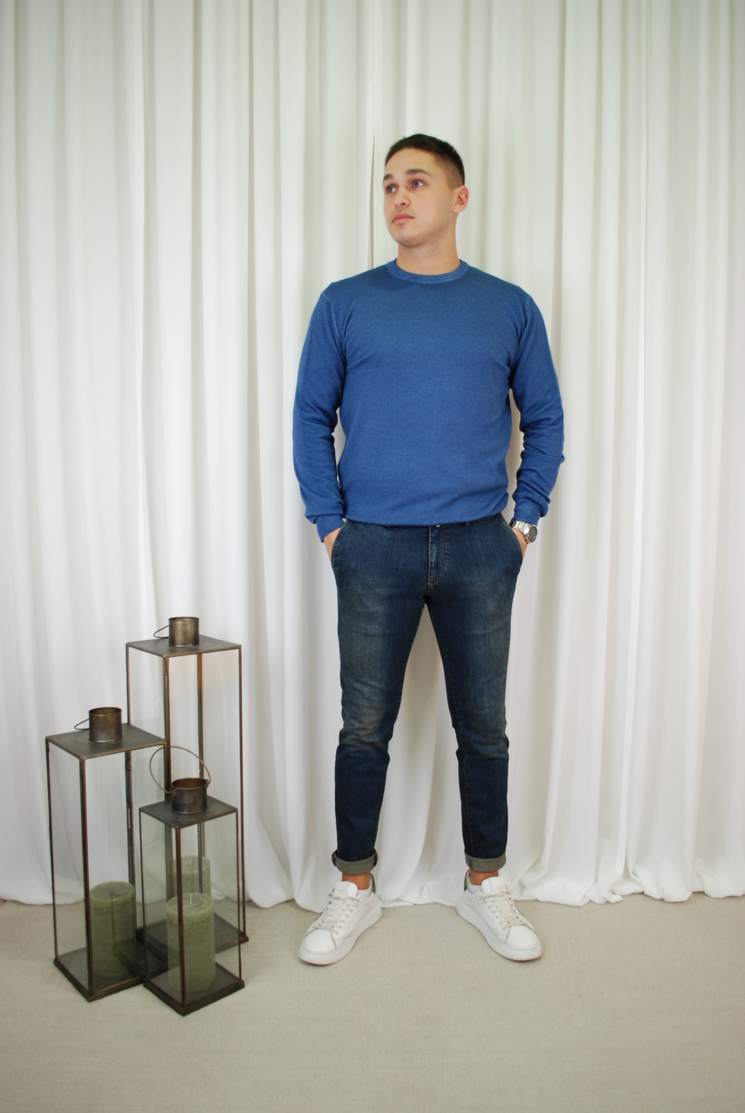 MAGLIA GIROCOLLO MISTO LANA E CASHMERE