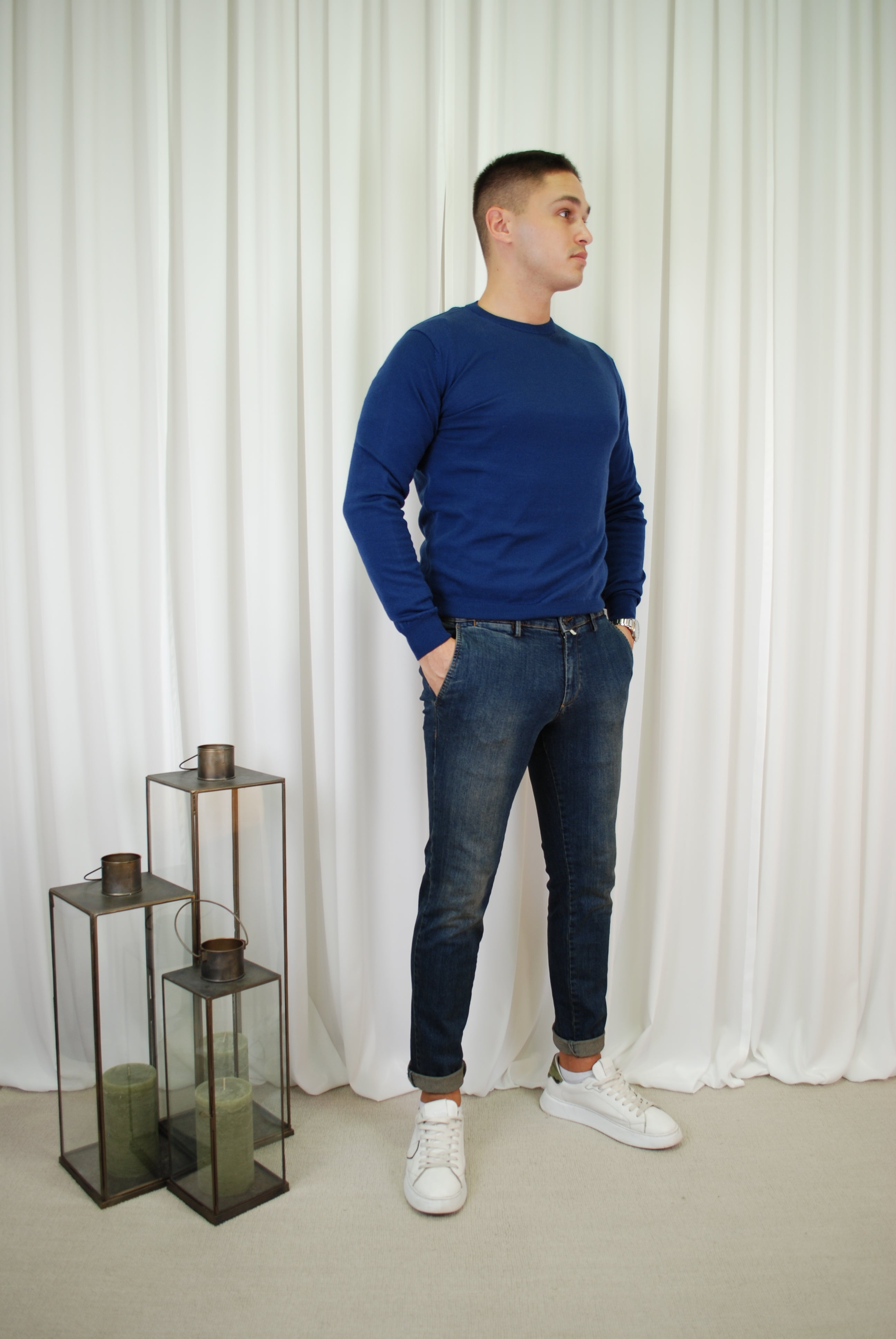 DENIM CON TASCA A FILETTO