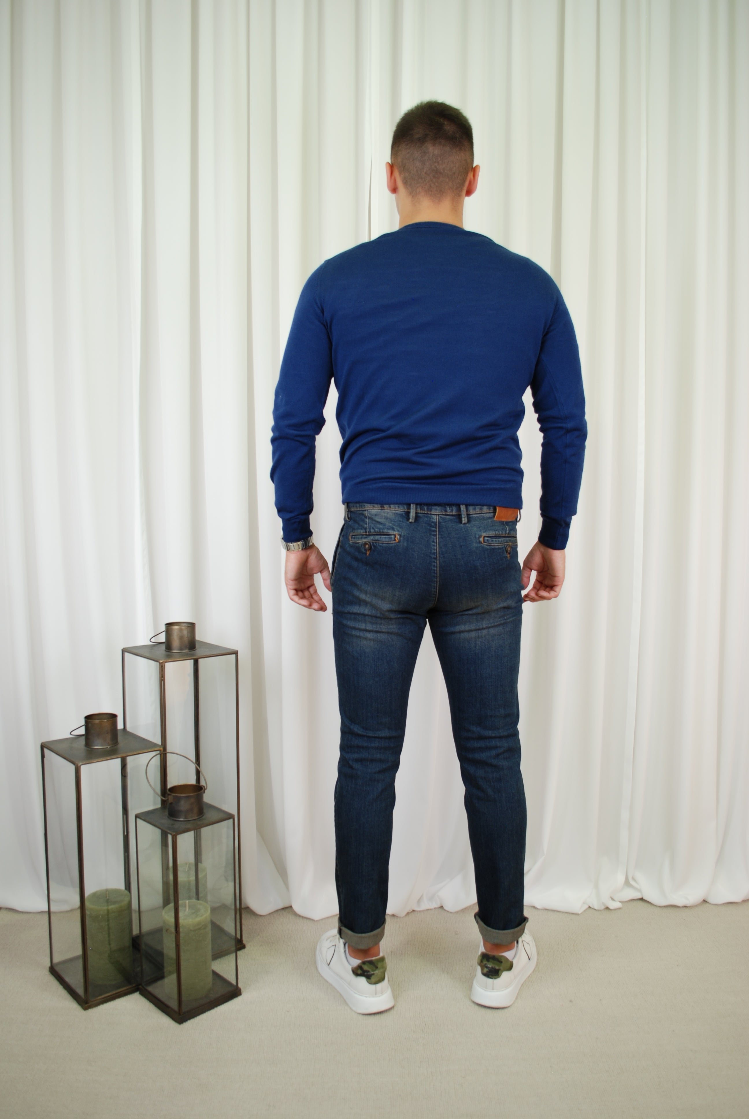 DENIM CON TASCA A FILETTO