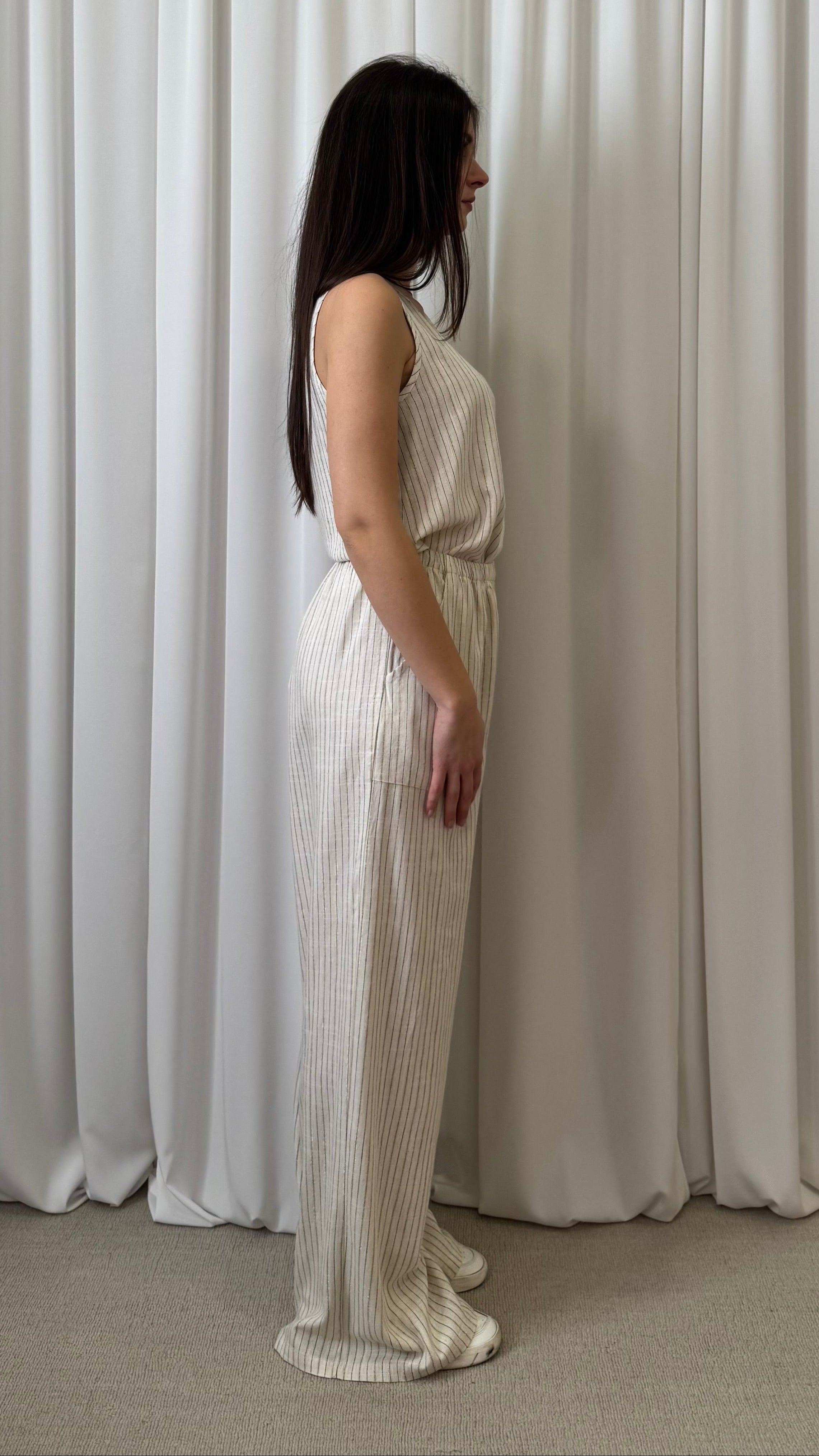 PANTALONE AMPIO A RIGHE