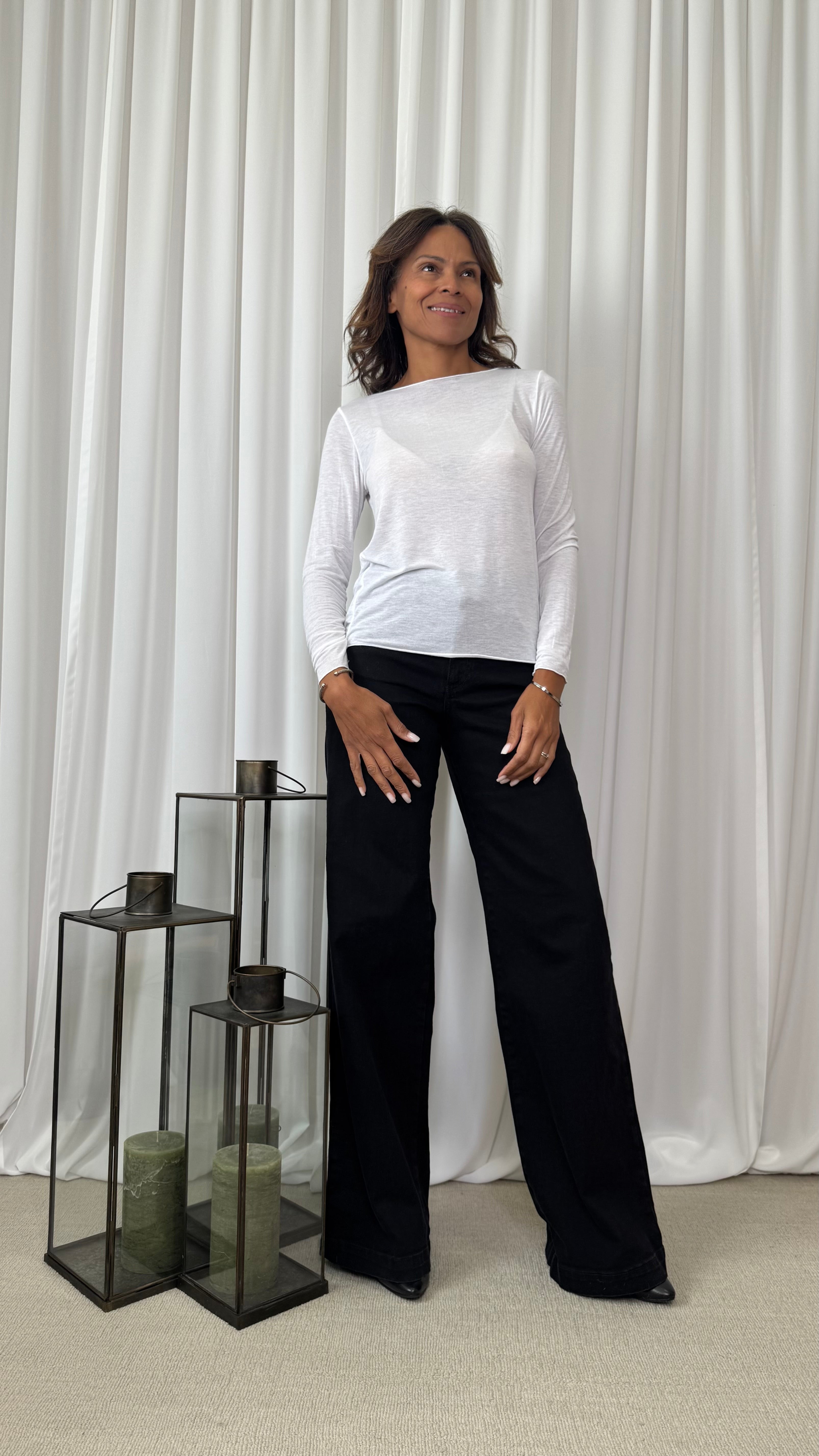 CASHMERE BLEND UNDERJACKET SWEATER